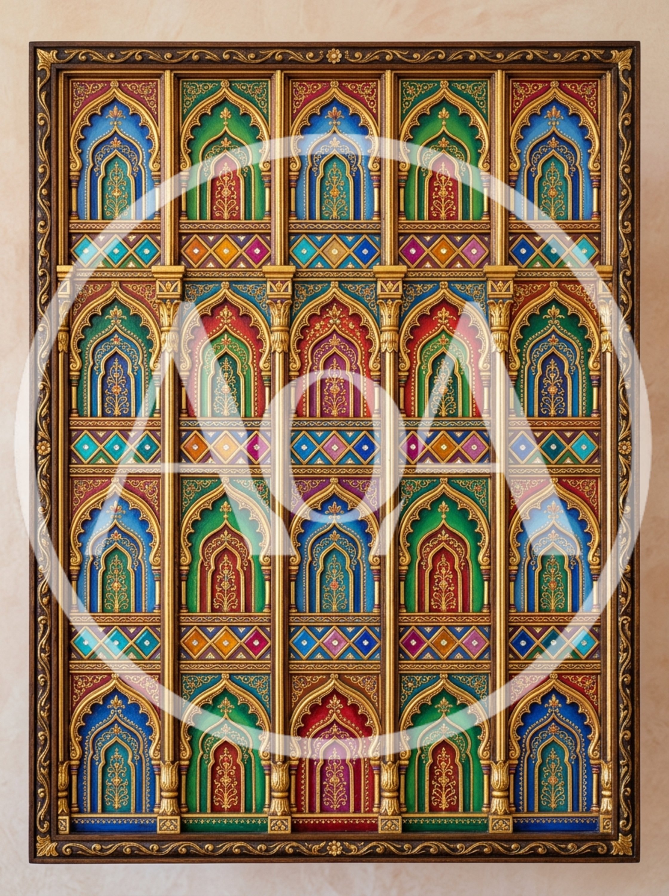 Intricate Islamic Architectural Pattern Wall Art