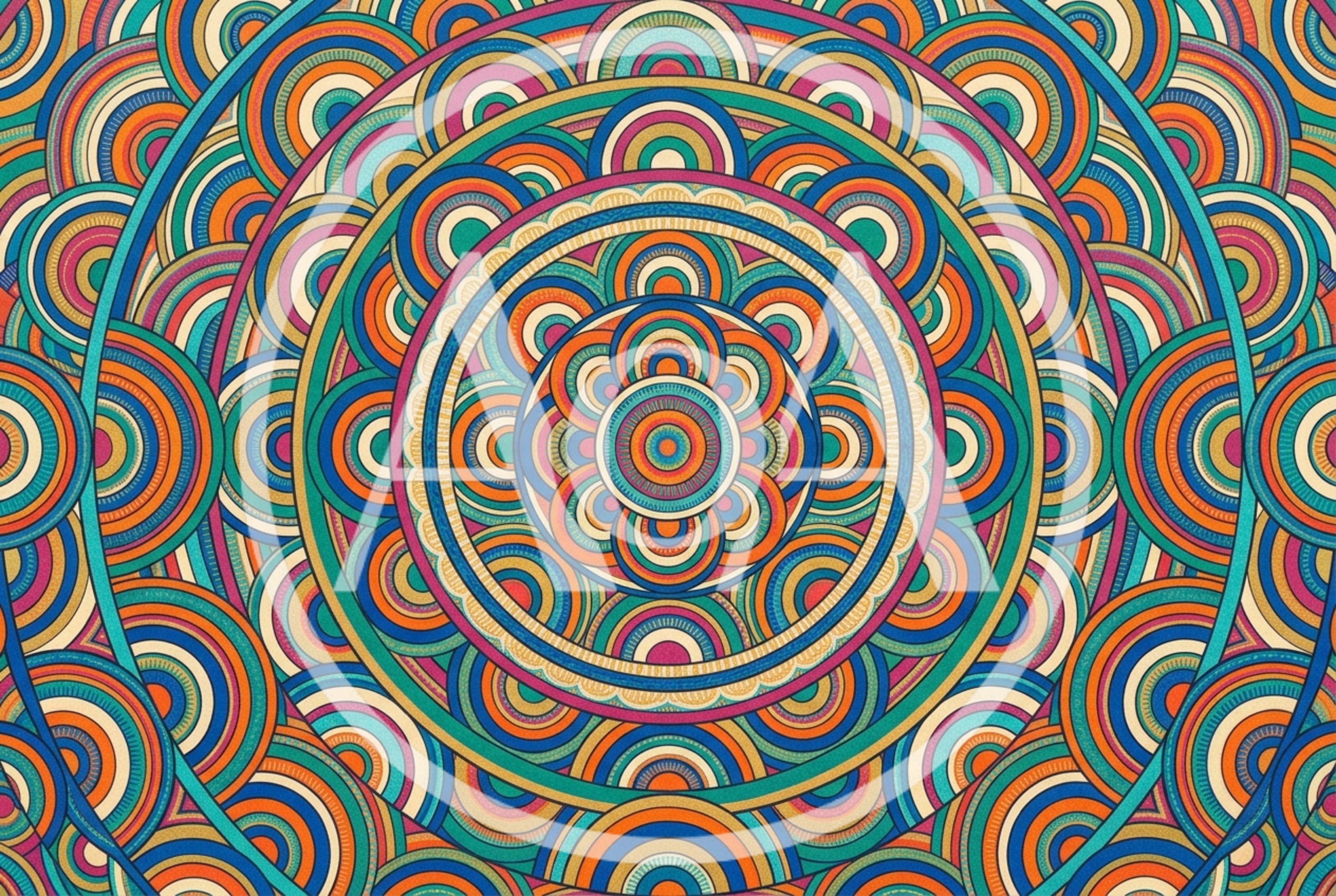 Intricate Colorful Geometric Mandala Pattern Background