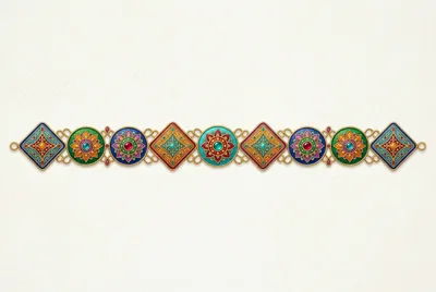 Ornate Decorative Border With Intricate Mandala And Geometric Motifs