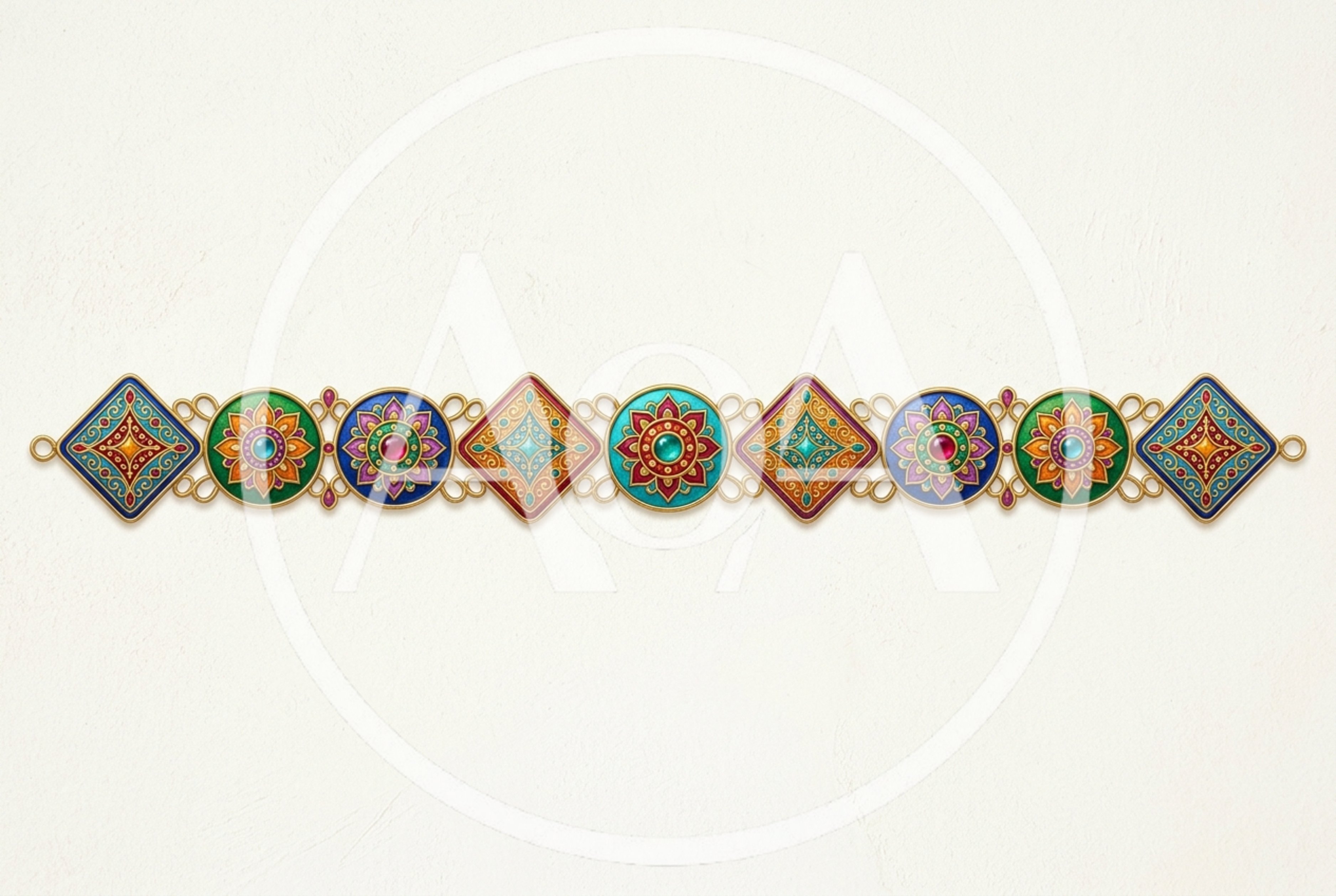 Ornate Decorative Border With Intricate Mandala And Geometric Motifs