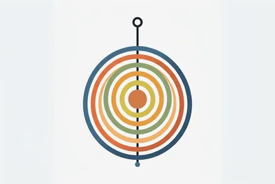Minimalist Abstract Concentric Circles Graphic Design
