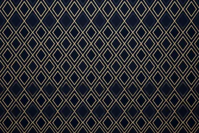 Gold Geometric Diamond Pattern On Dark Blue Background