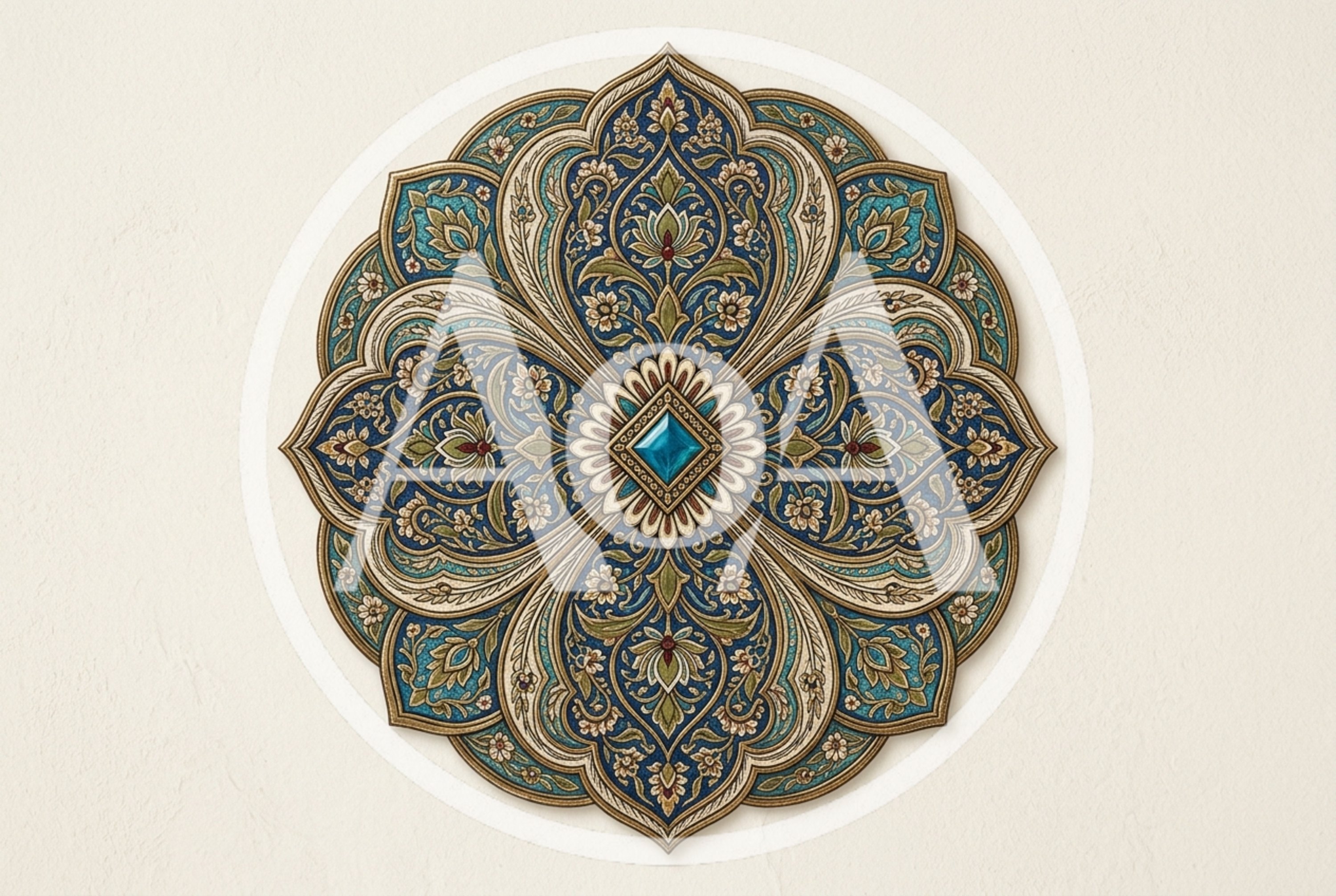 Intricate Persian Floral Mandala Wall Art