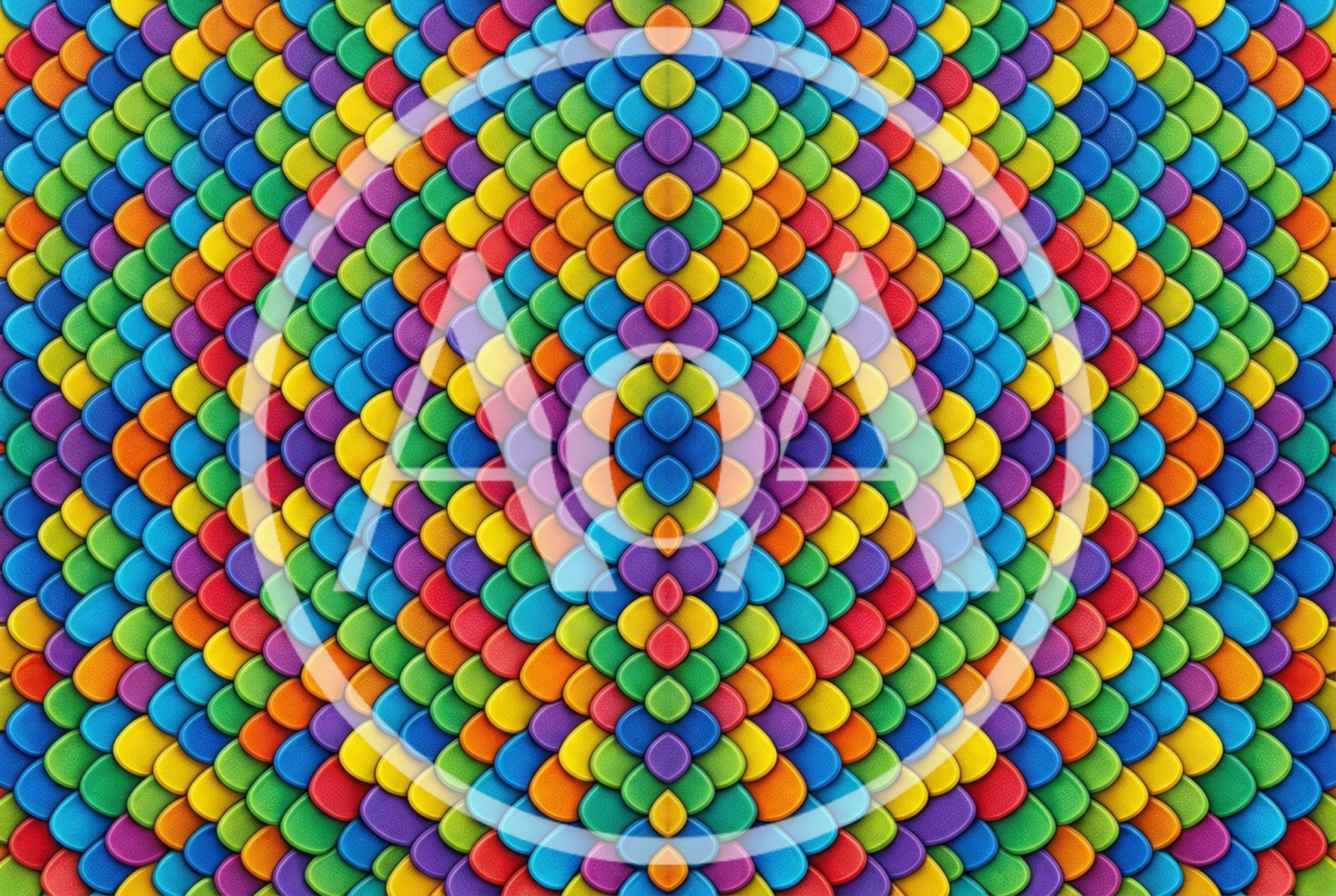 Vibrant Rainbow Snake Skin Pattern Texture