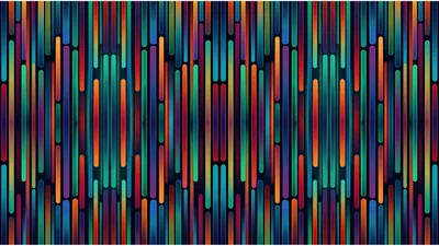 Abstract Vertical Neon Lines Pattern Background