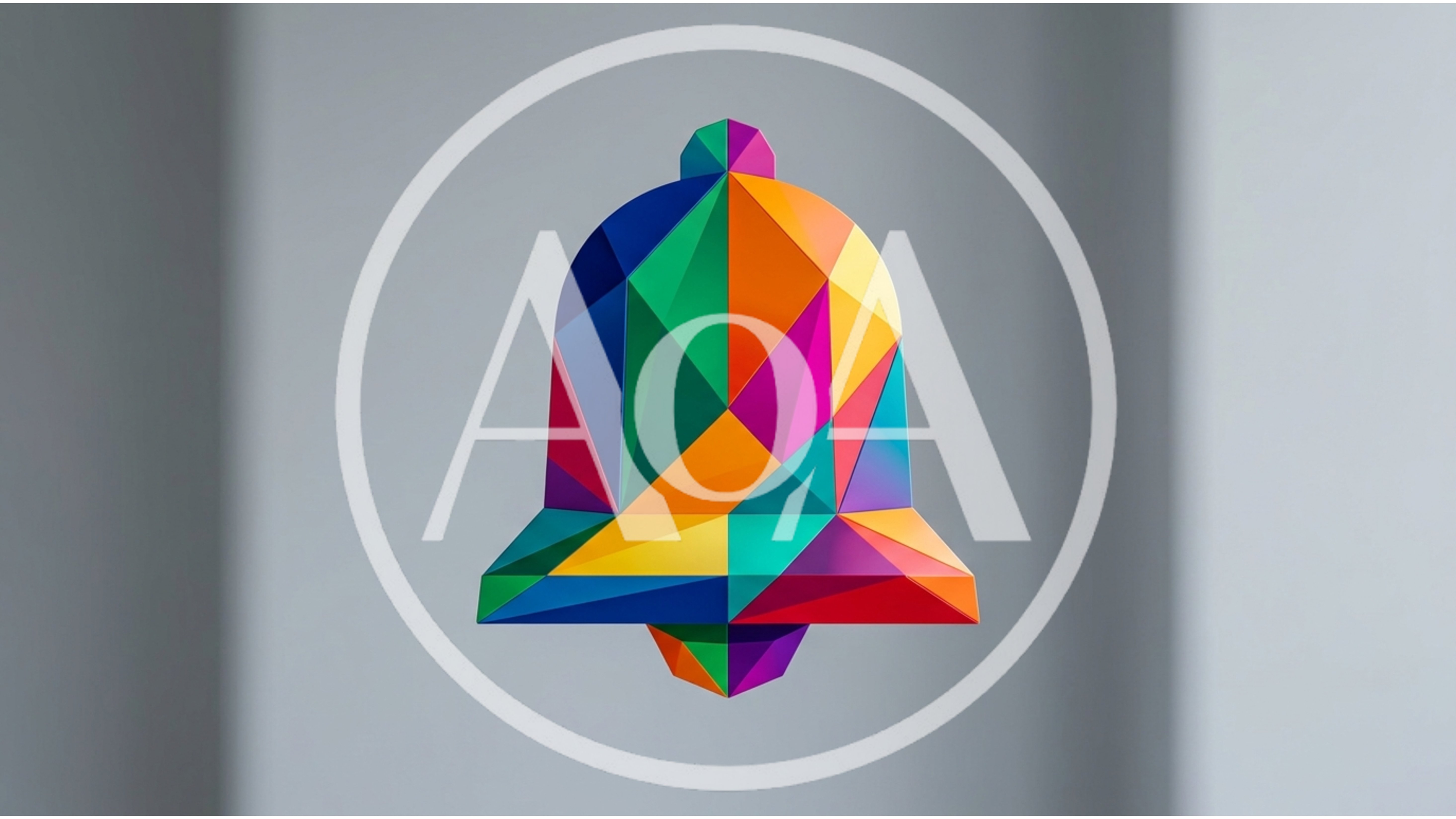 Low Poly Geometric Bell Icon Illustration