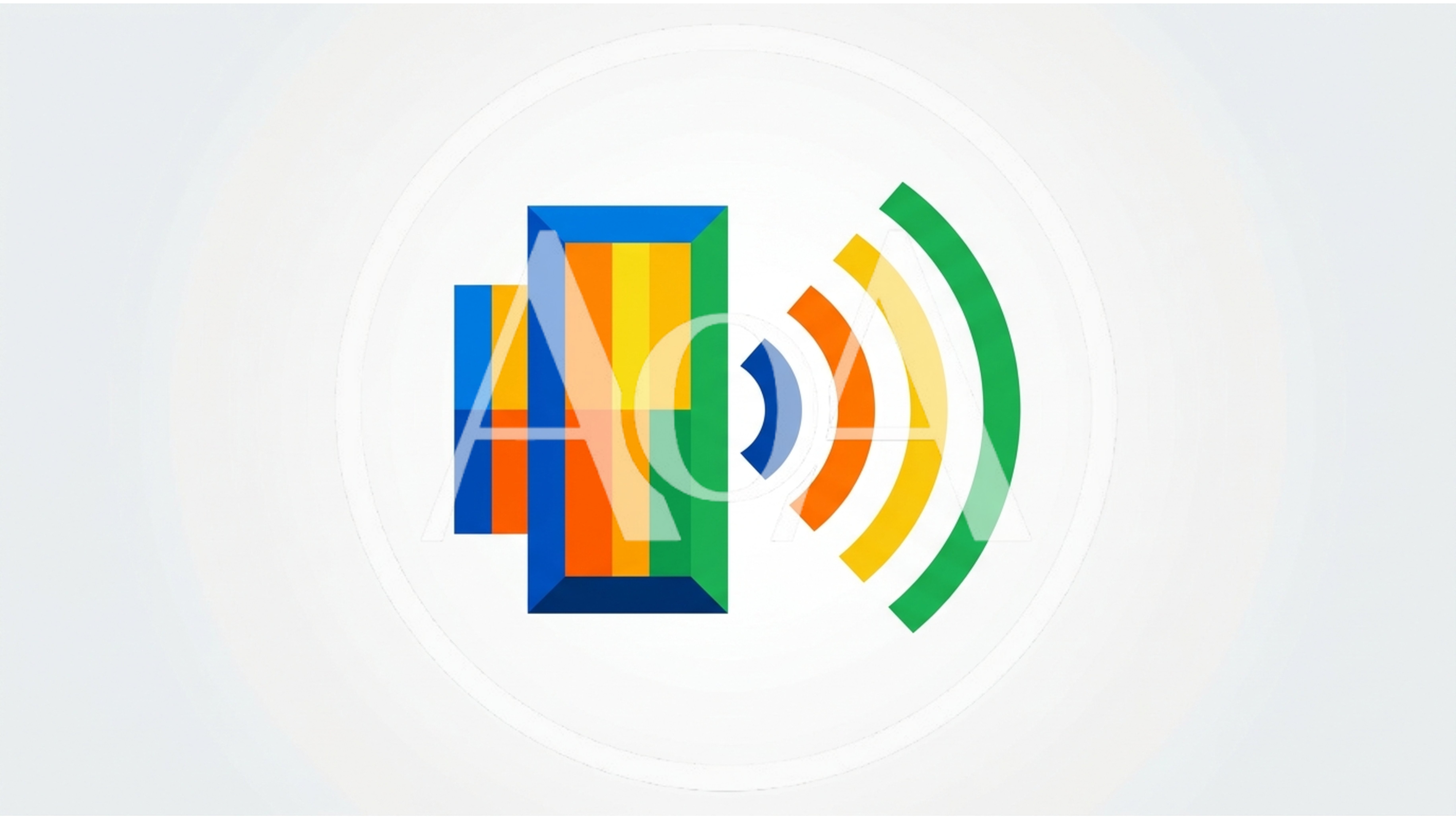 Abstract Colorful Speaker Icon With Sound Waves