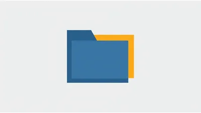Minimalist Flat Design Folder Icon Graphic