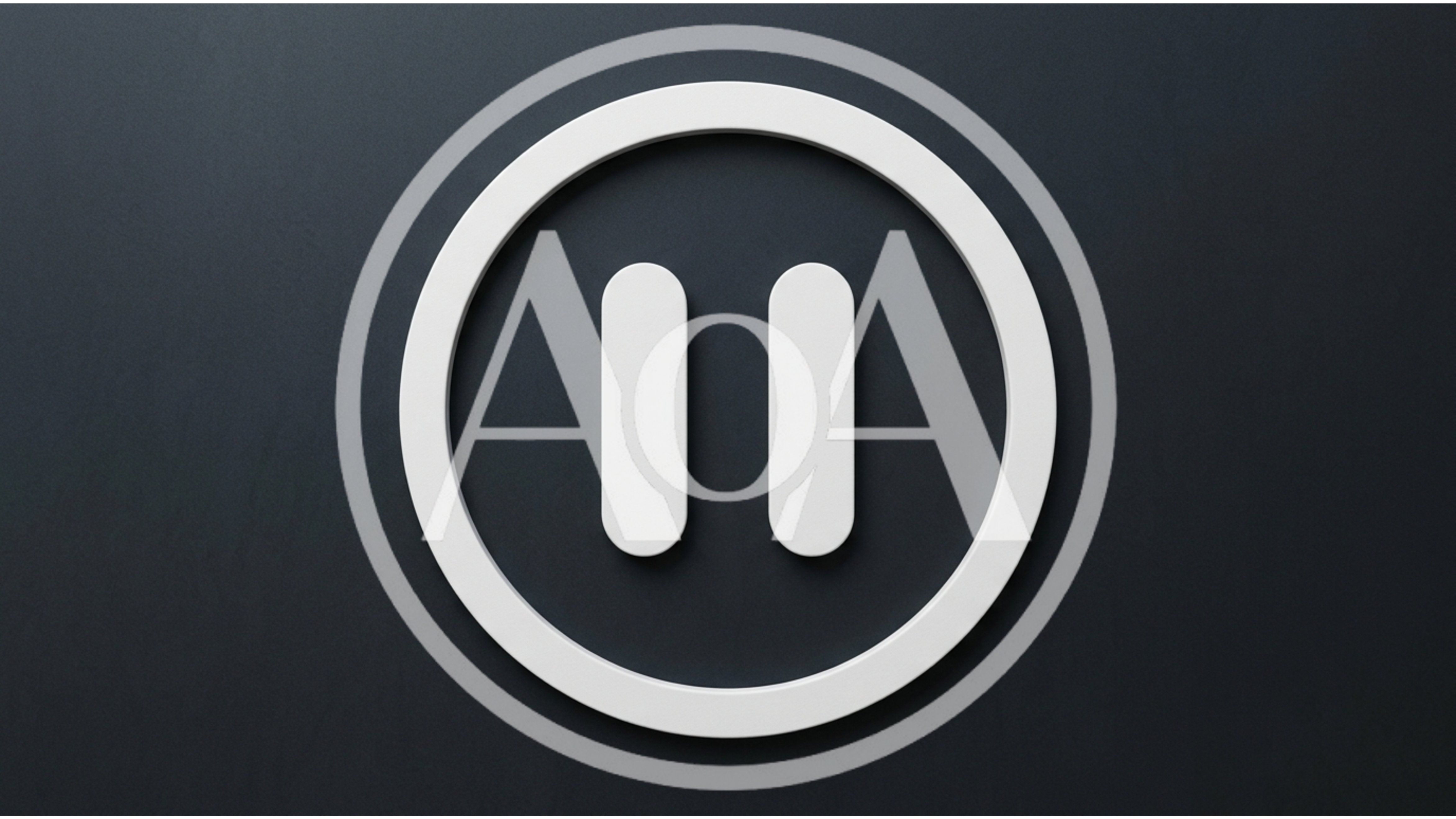 White Pause Icon On Dark Textured Background