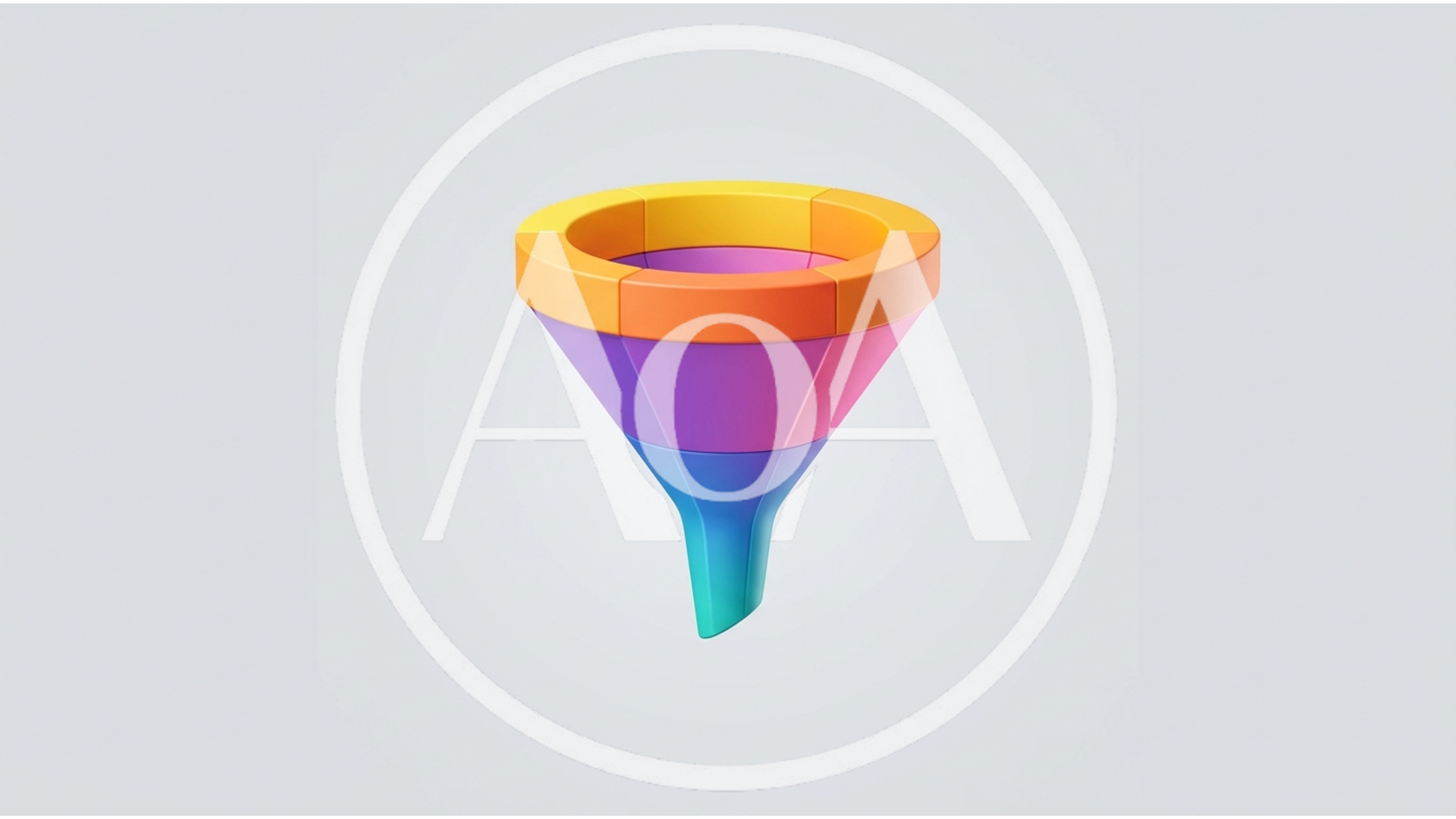 3D Rendered Colorful Funnel Icon