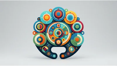 Abstract Geometric Mandala Design With Concentric Circles