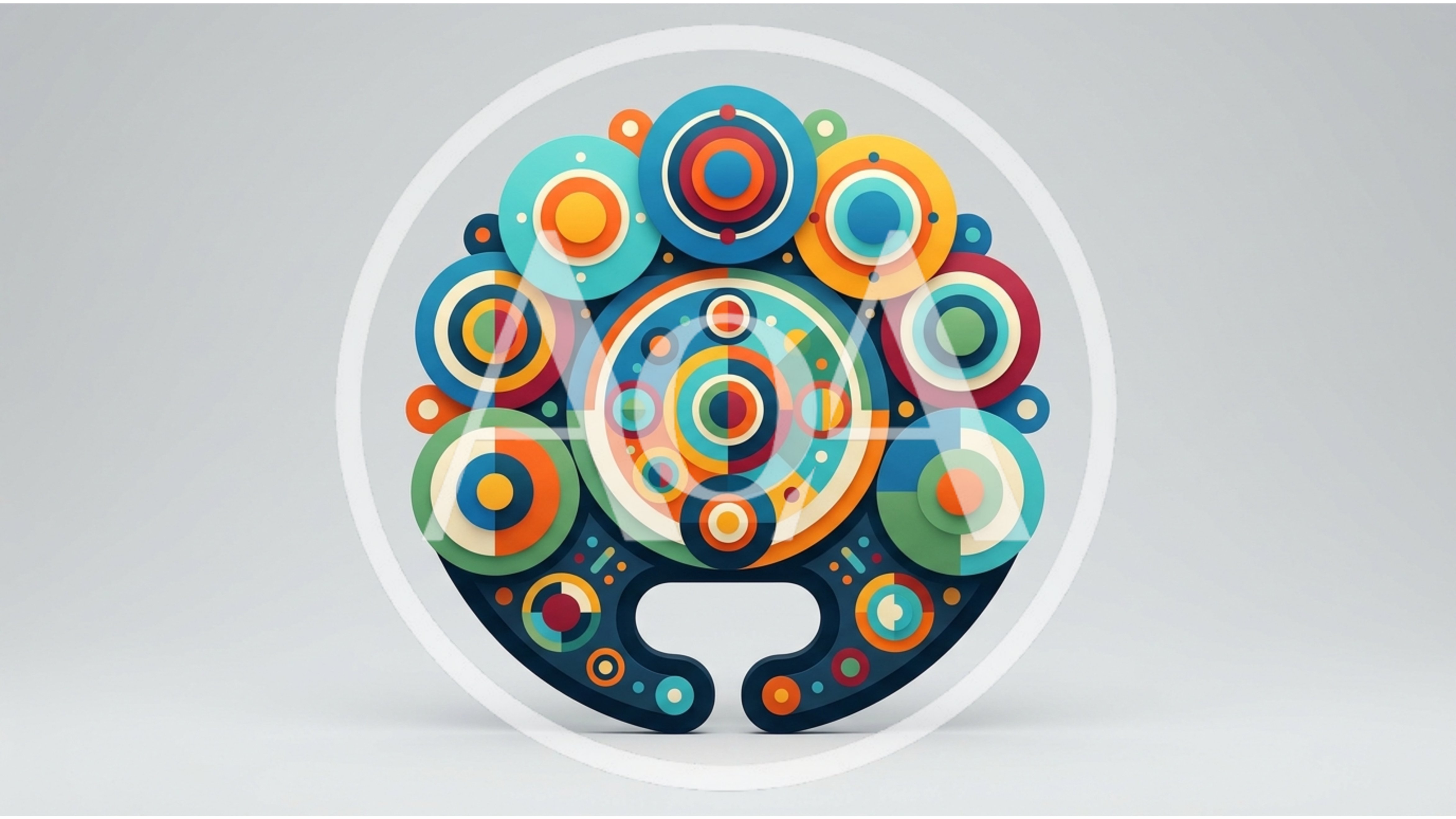 Abstract Geometric Mandala Design With Concentric Circles