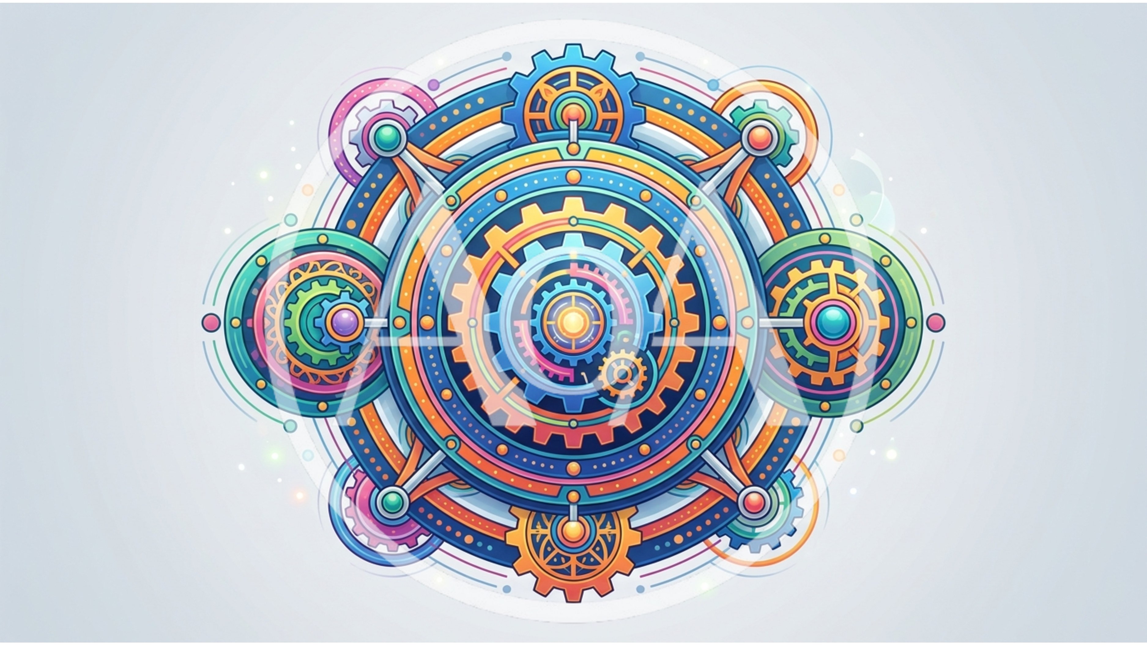 Intricate Mechanical Gear Mandala Illustration