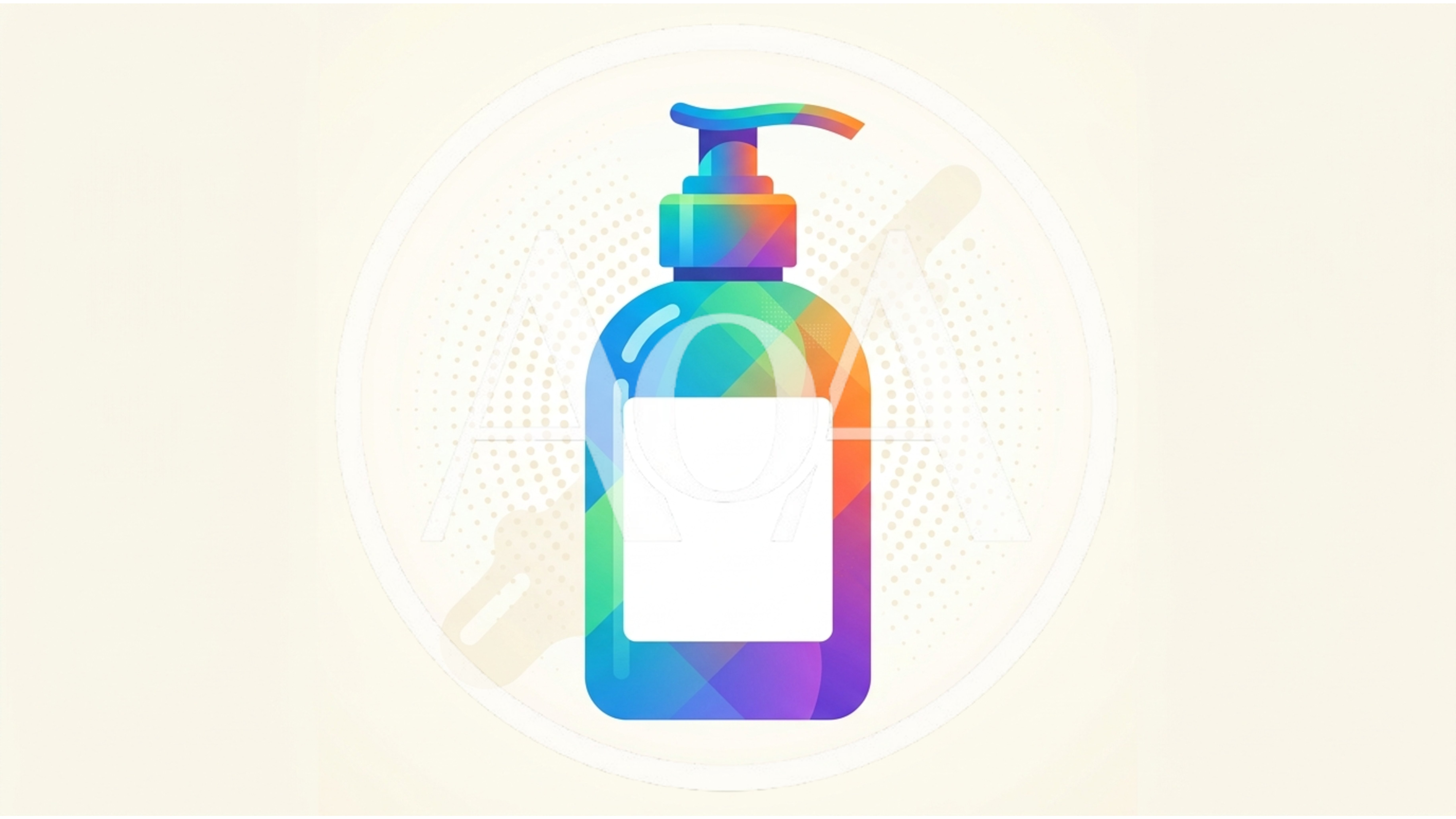 Colorful Gradient Pump Bottle Illustration