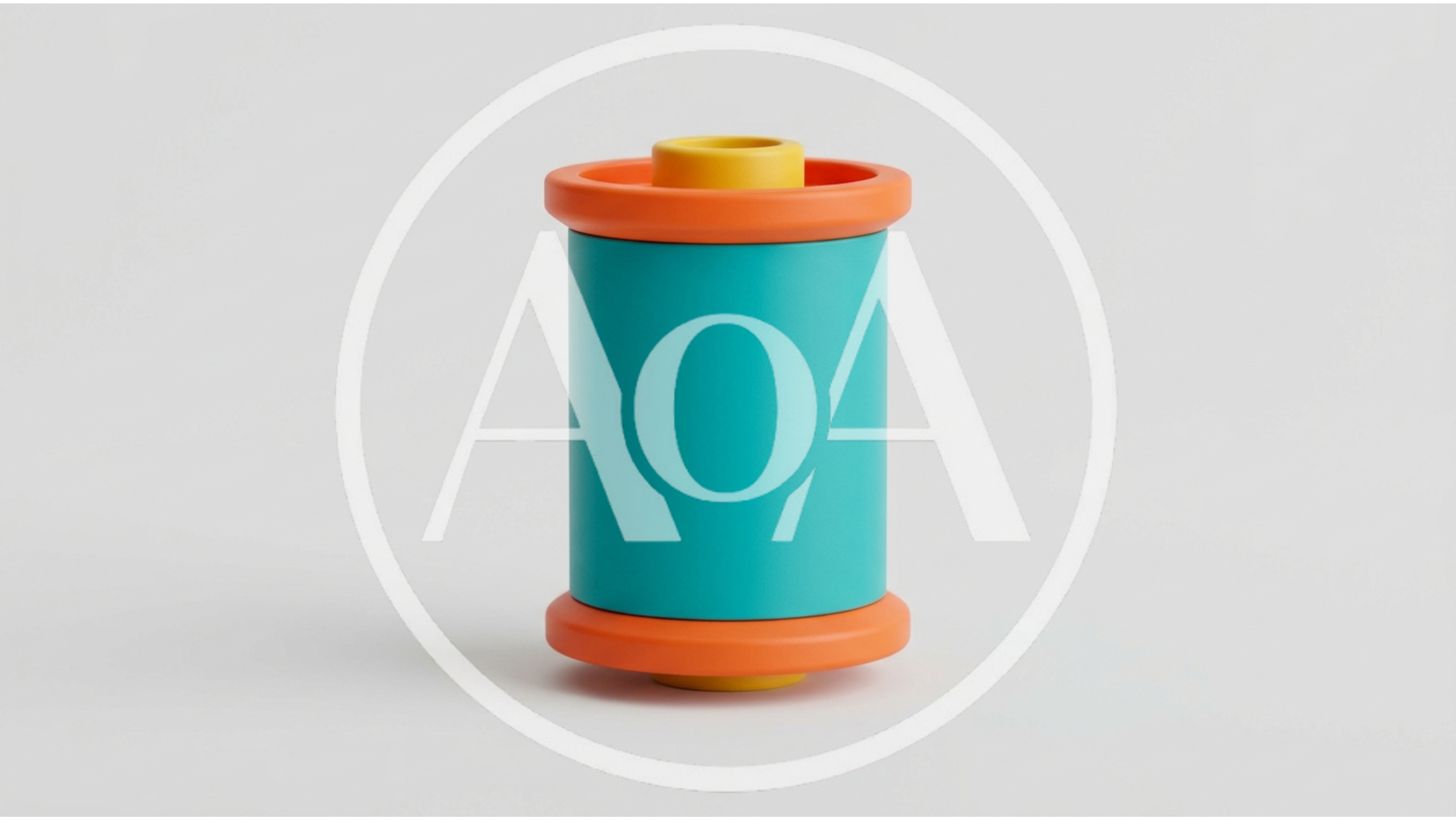 Colorful Plastic Spool Toy On White Background