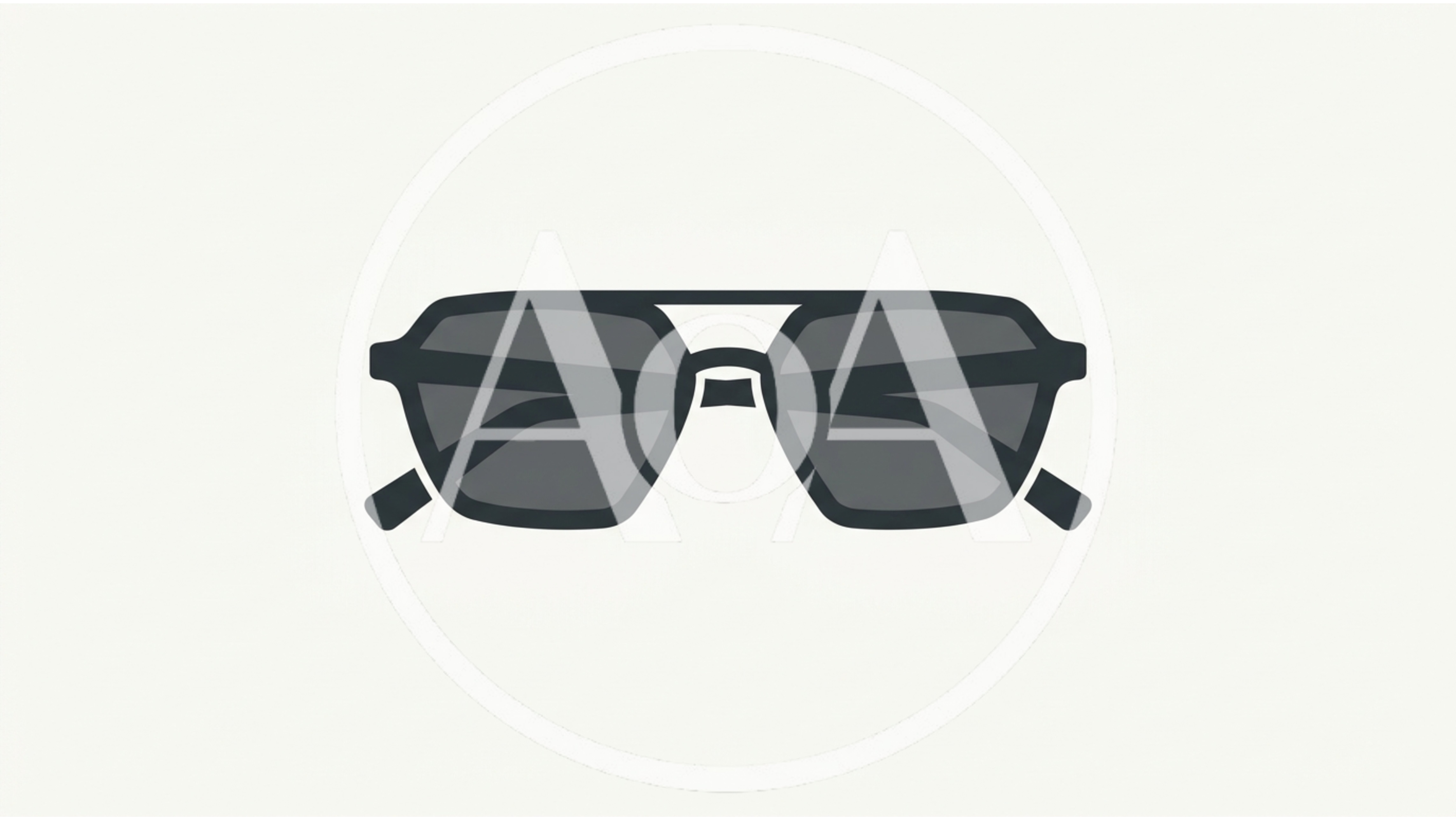 Minimalist Vector Illustration Of Modern Aviator Sunglasses