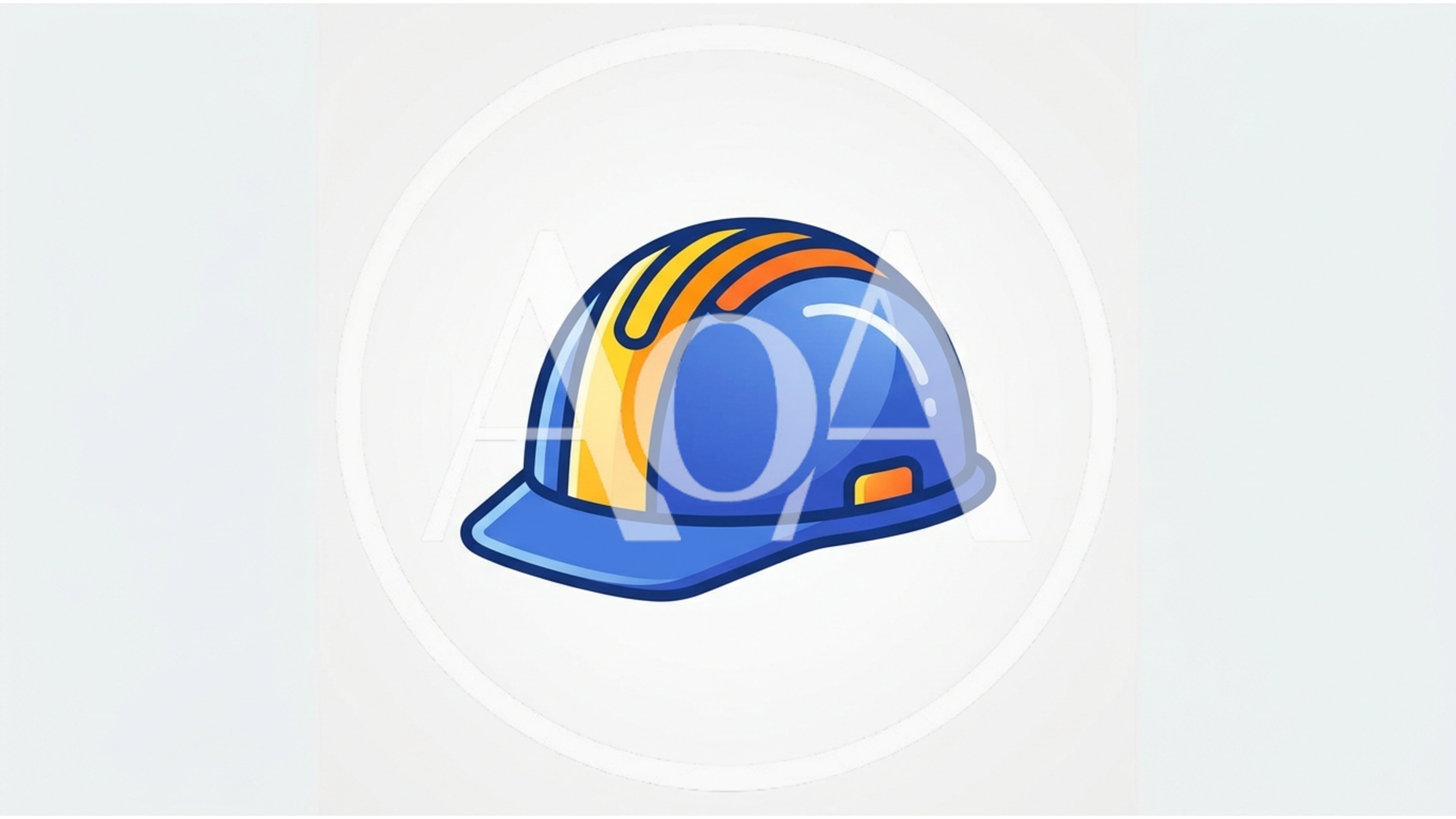 Blue Construction Hard Hat Icon