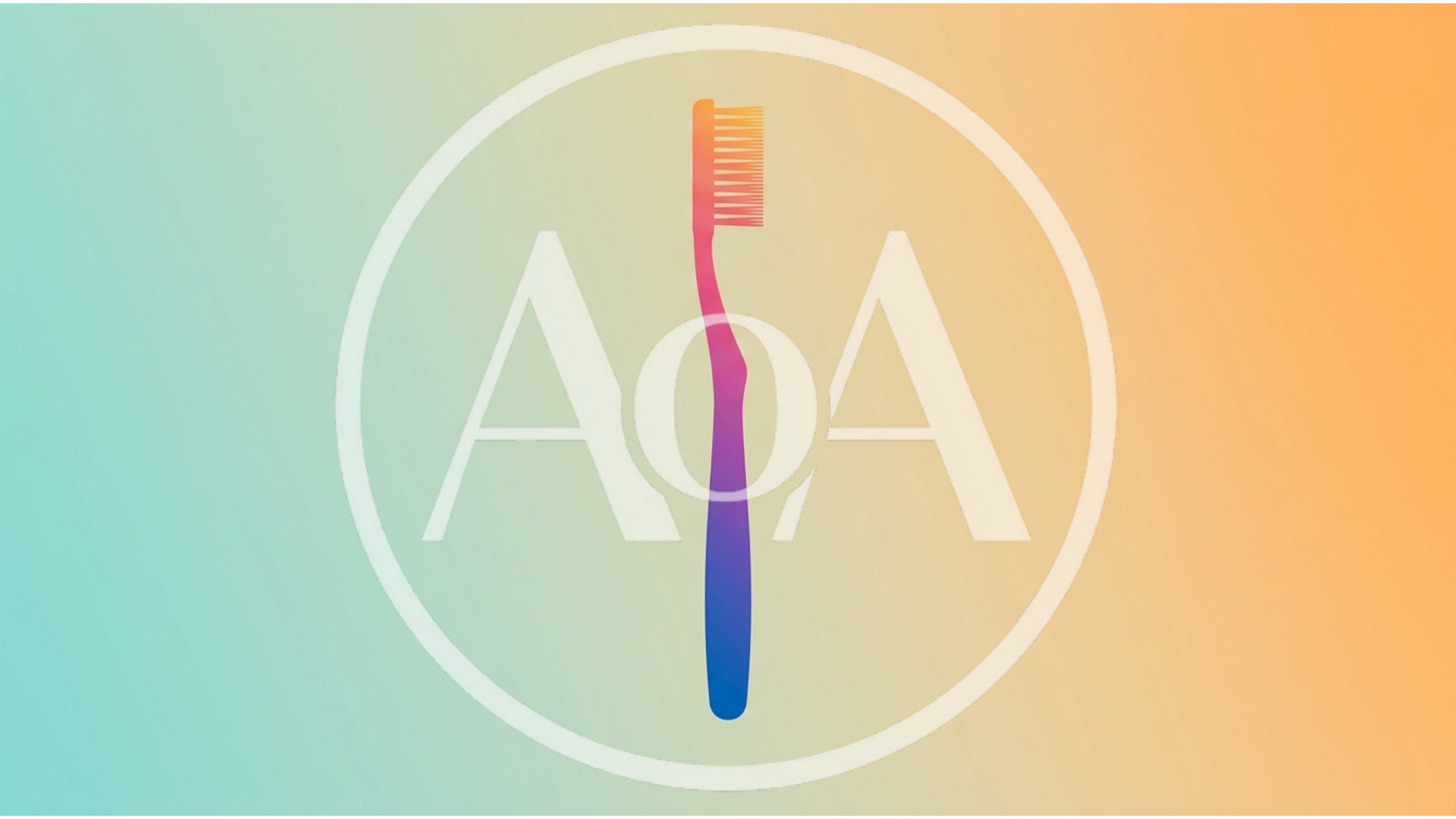 Gradient Toothbrush Silhouette On Colorful Background