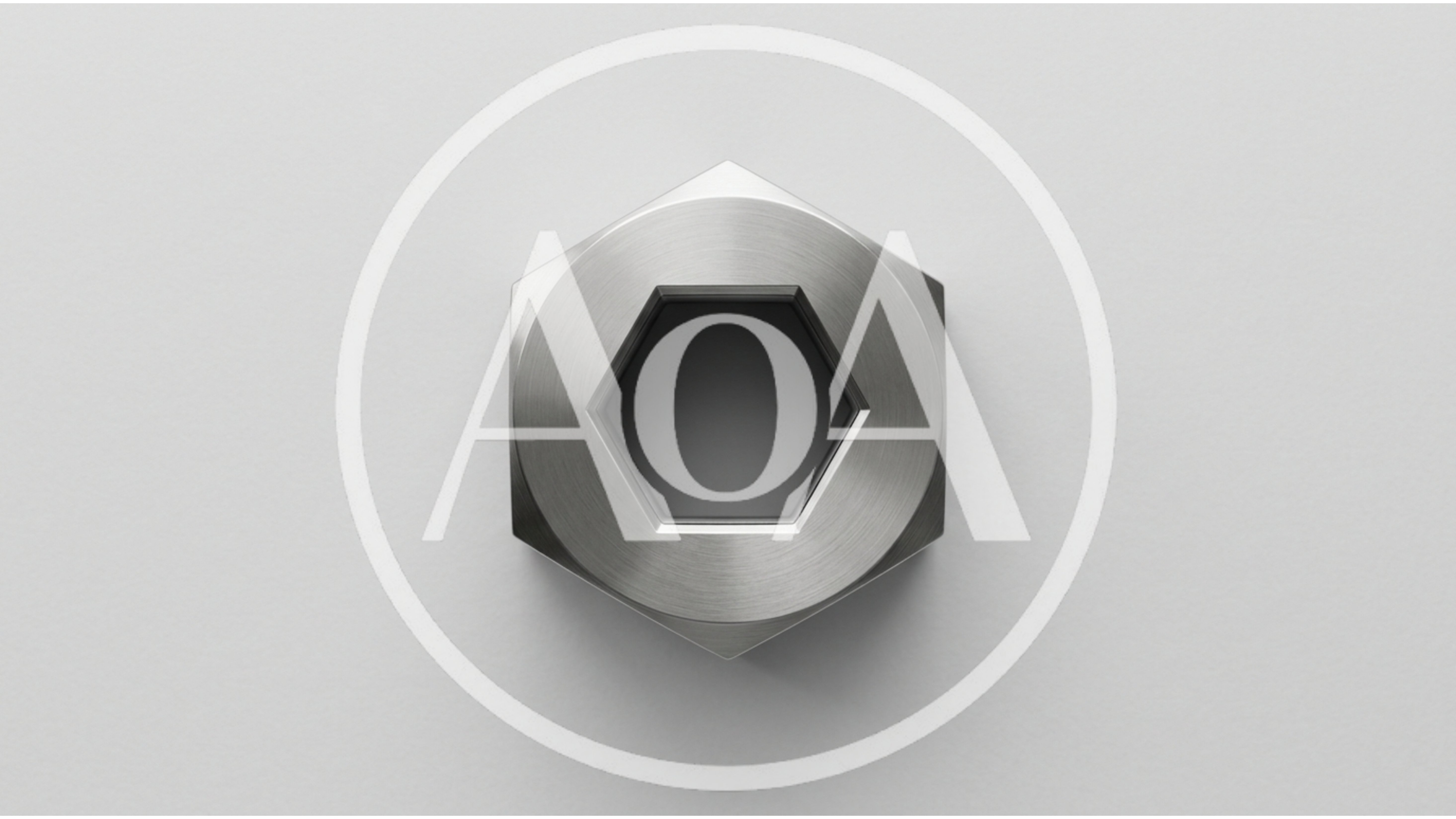 Top Down View Of A Brushed Metal Hex Nut