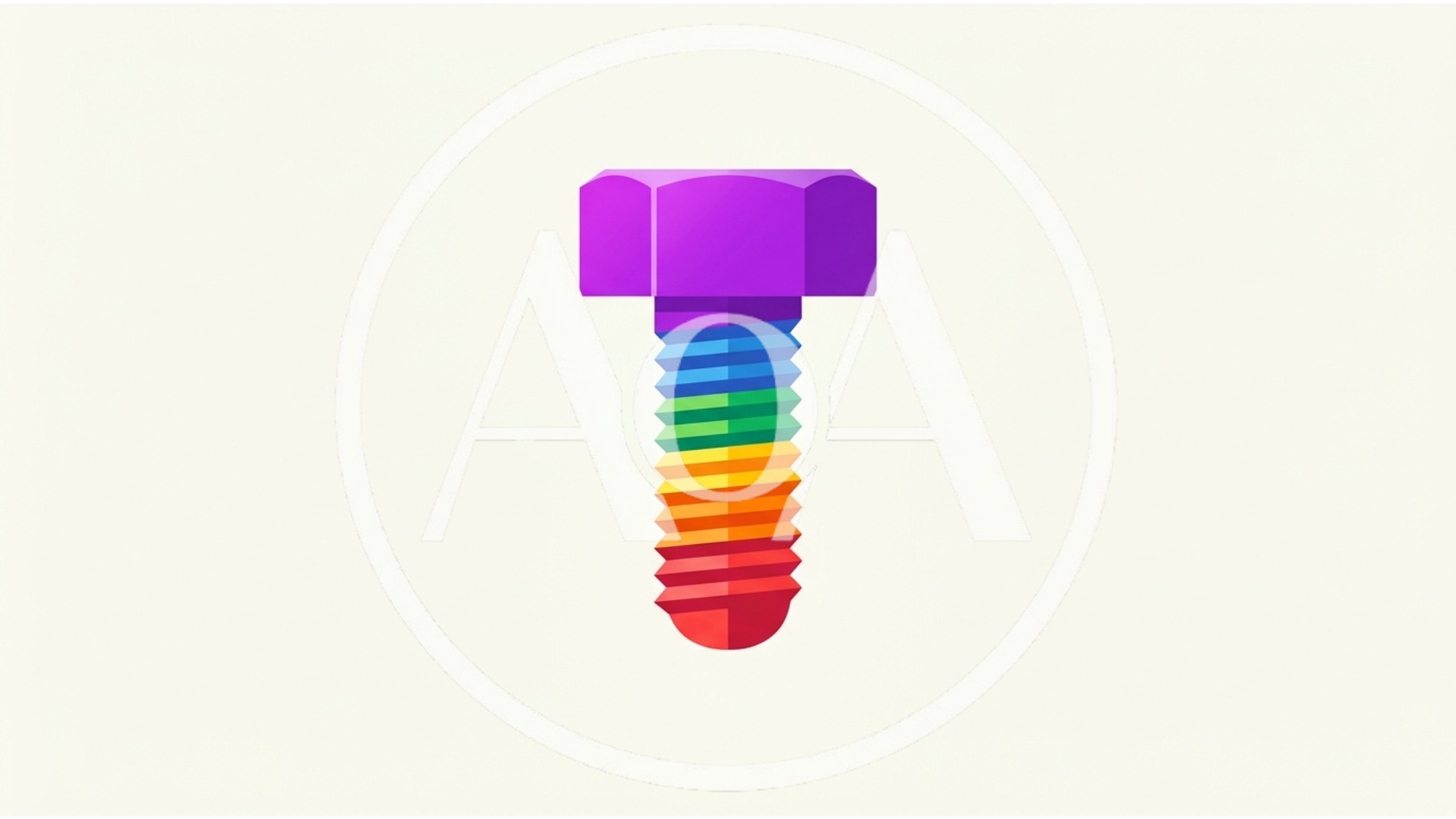 Colorful Rainbow Bolt Illustration On Plain Background