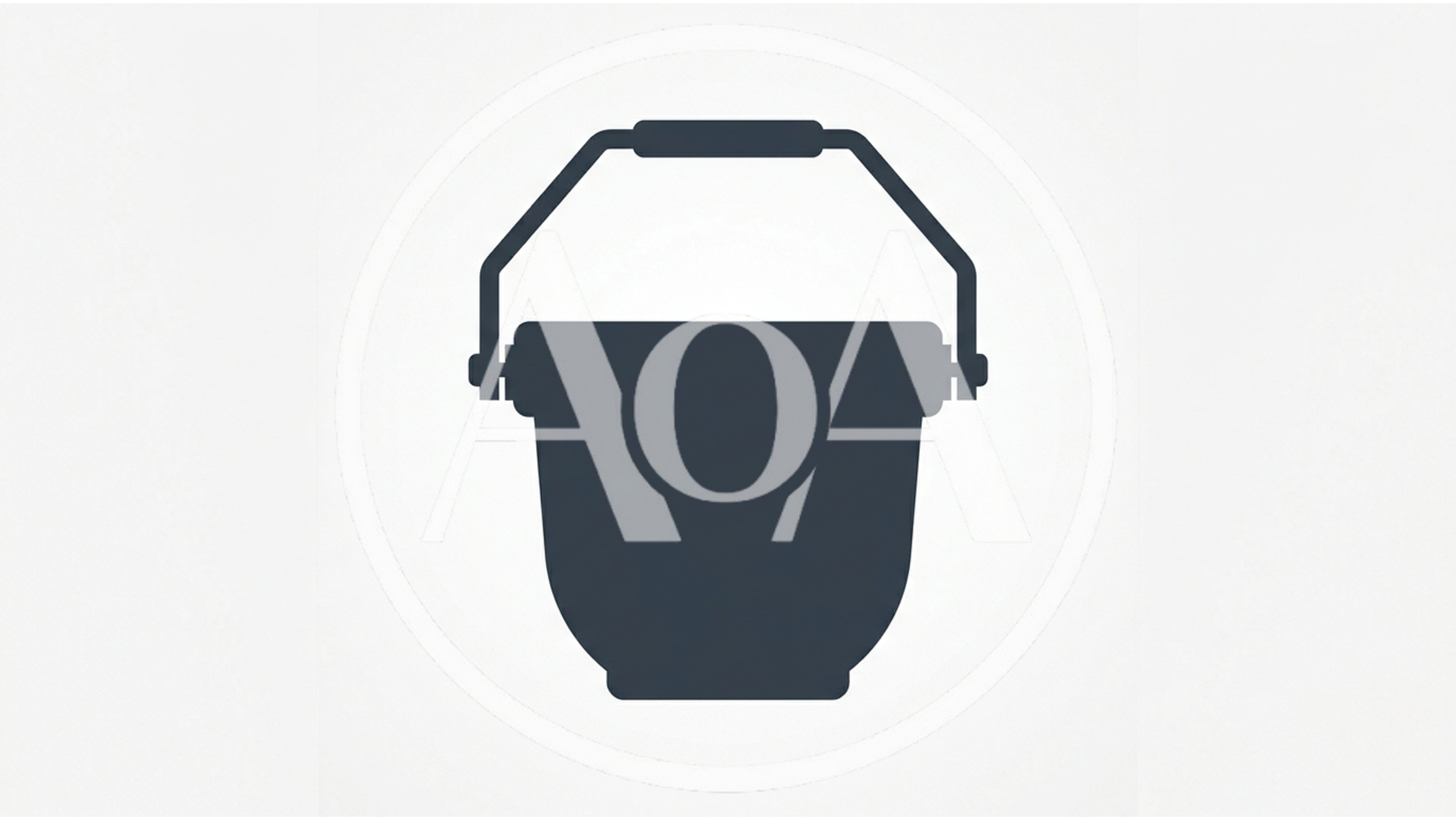 Minimalist Flat Icon Of A Plastic Bucket