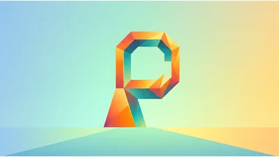 Abstract Geometric Letter P Logo Design