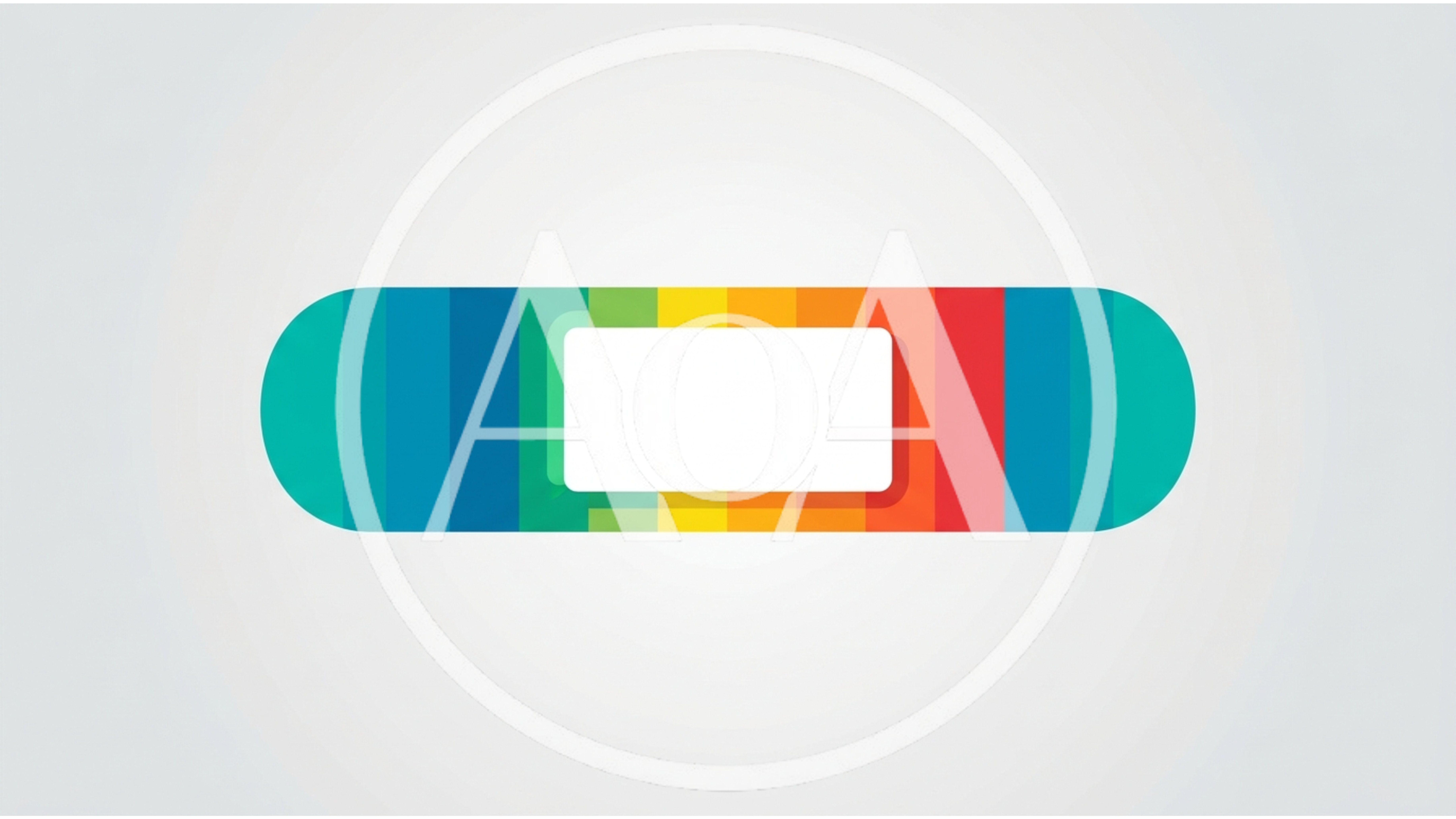 Abstract Colorful Rounded Horizontal Banner With White Center