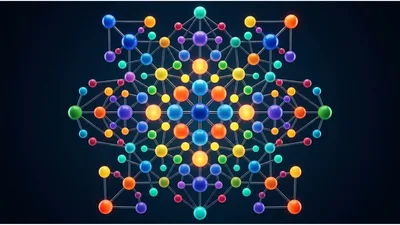 Abstract Geometric Molecular Structure Network Animation