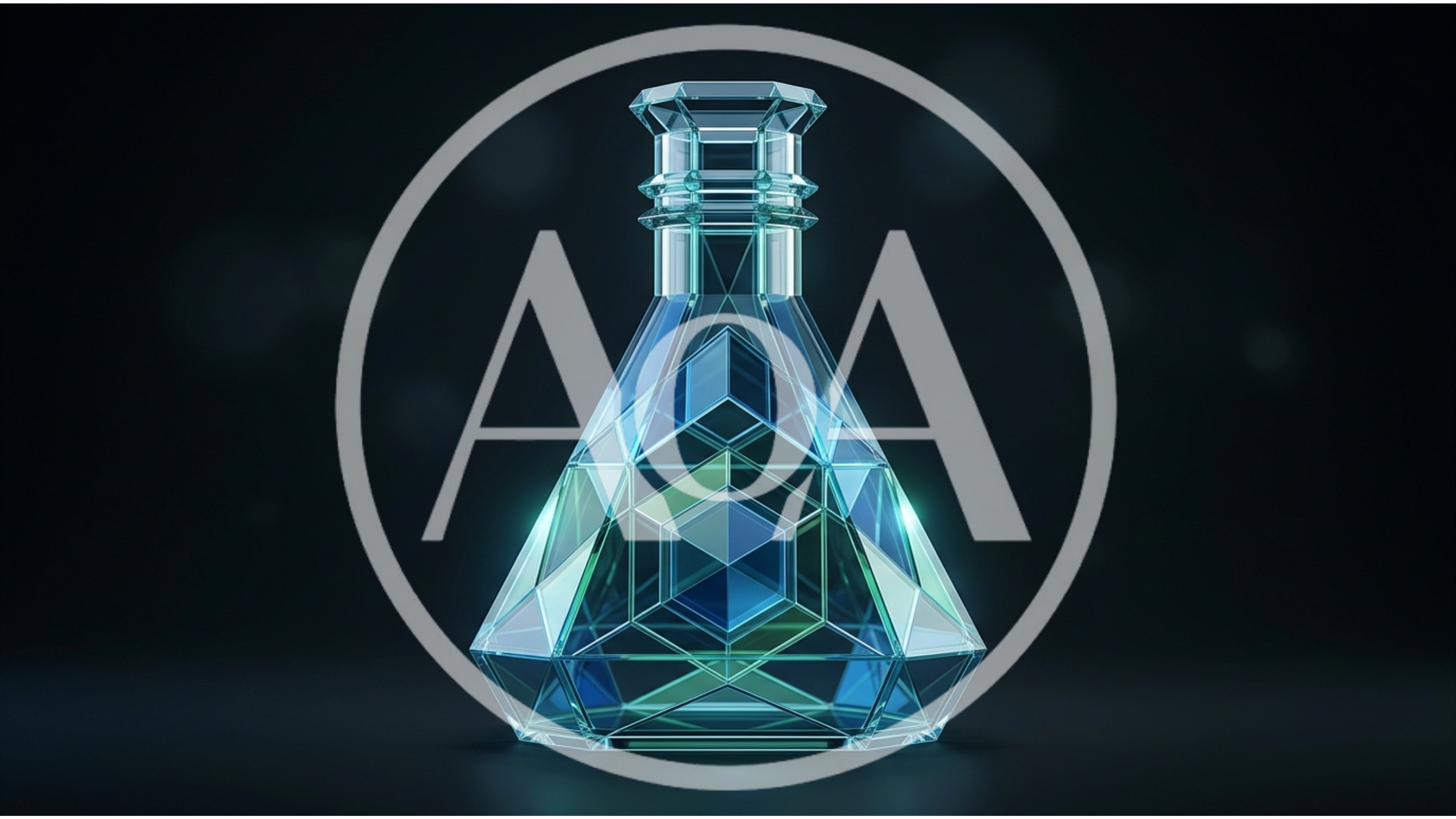 Geometric Crystal Flask With Intricate Faceted Design