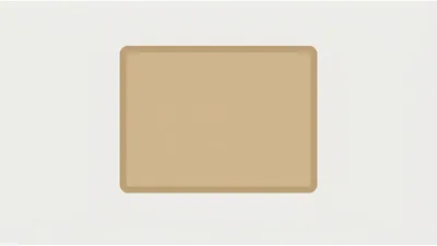 Minimalist Tan Rectangular Frame On Light Background