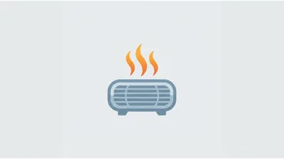 Minimalist Vector Illustration Of A Portable Space Heater