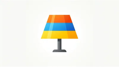 Minimalist Table Lamp With Tricolor Striped Lampshade