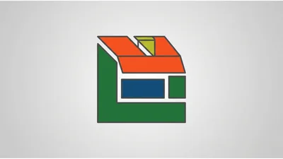 Minimalist House Logo Design With Geometric Shapes
