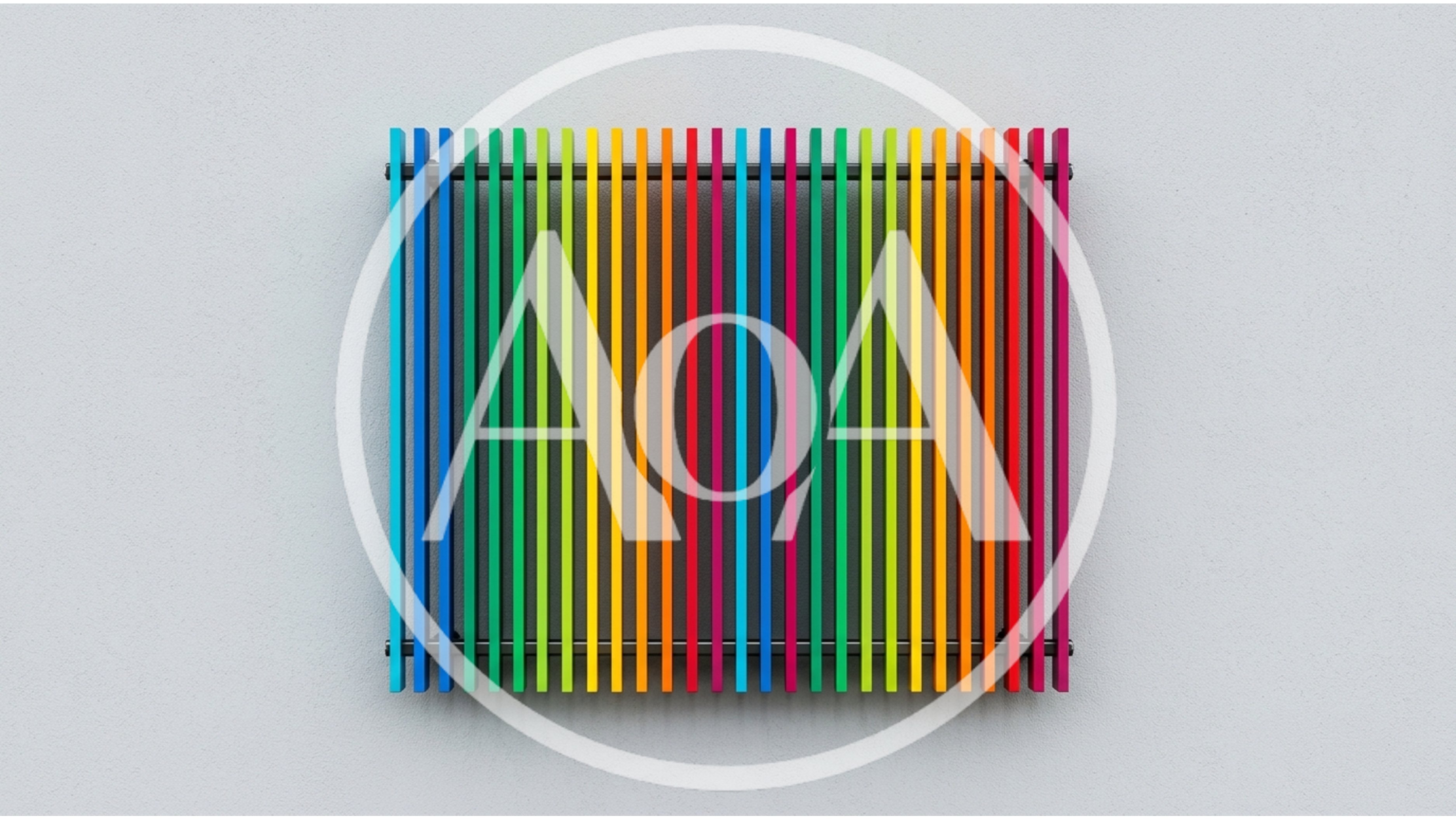 Colorful Vertical Slats Wall Art Installation