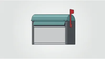 Minimalist Illustration Of A Classic Mailbox