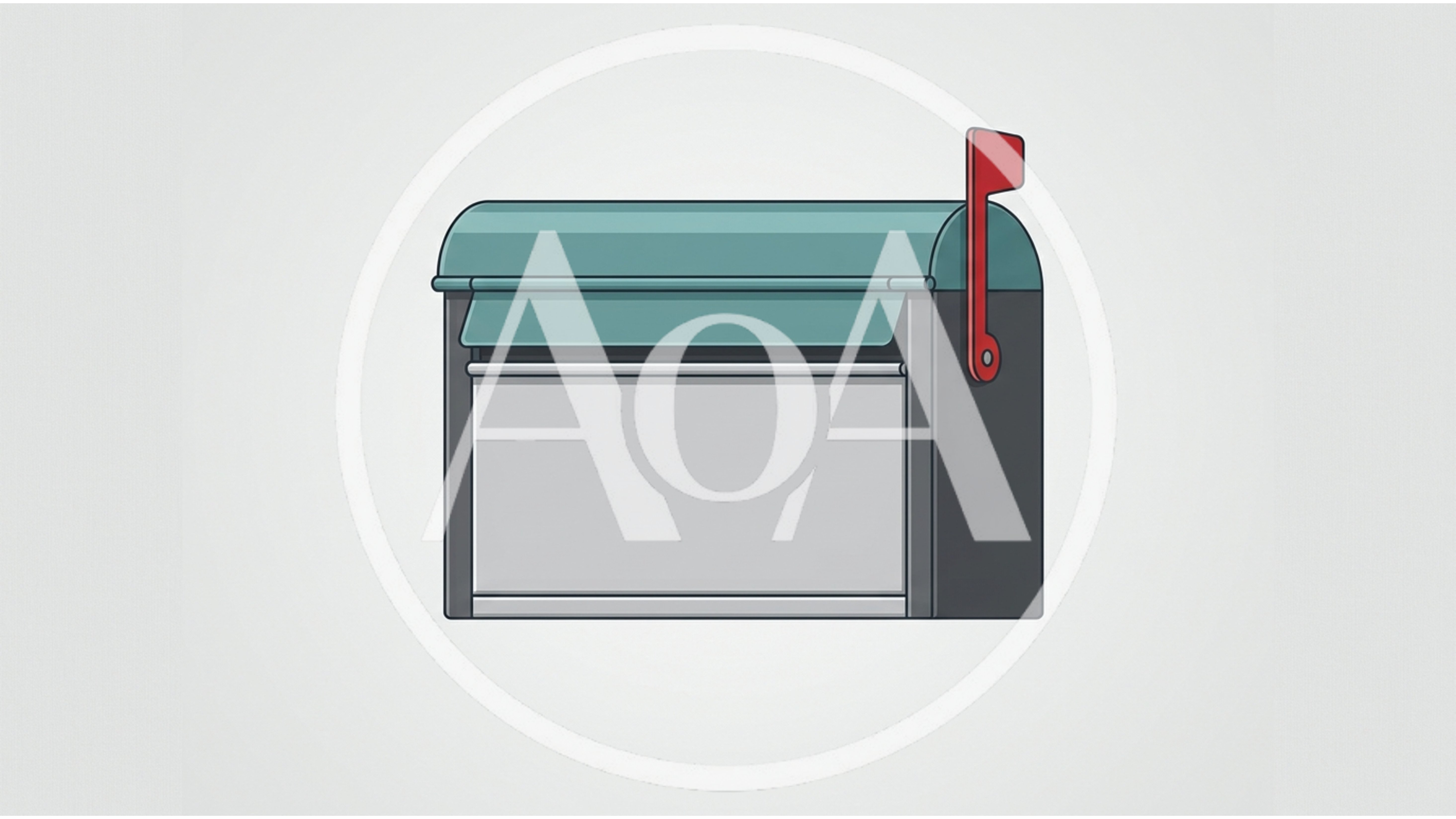 Minimalist Illustration Of A Classic Mailbox