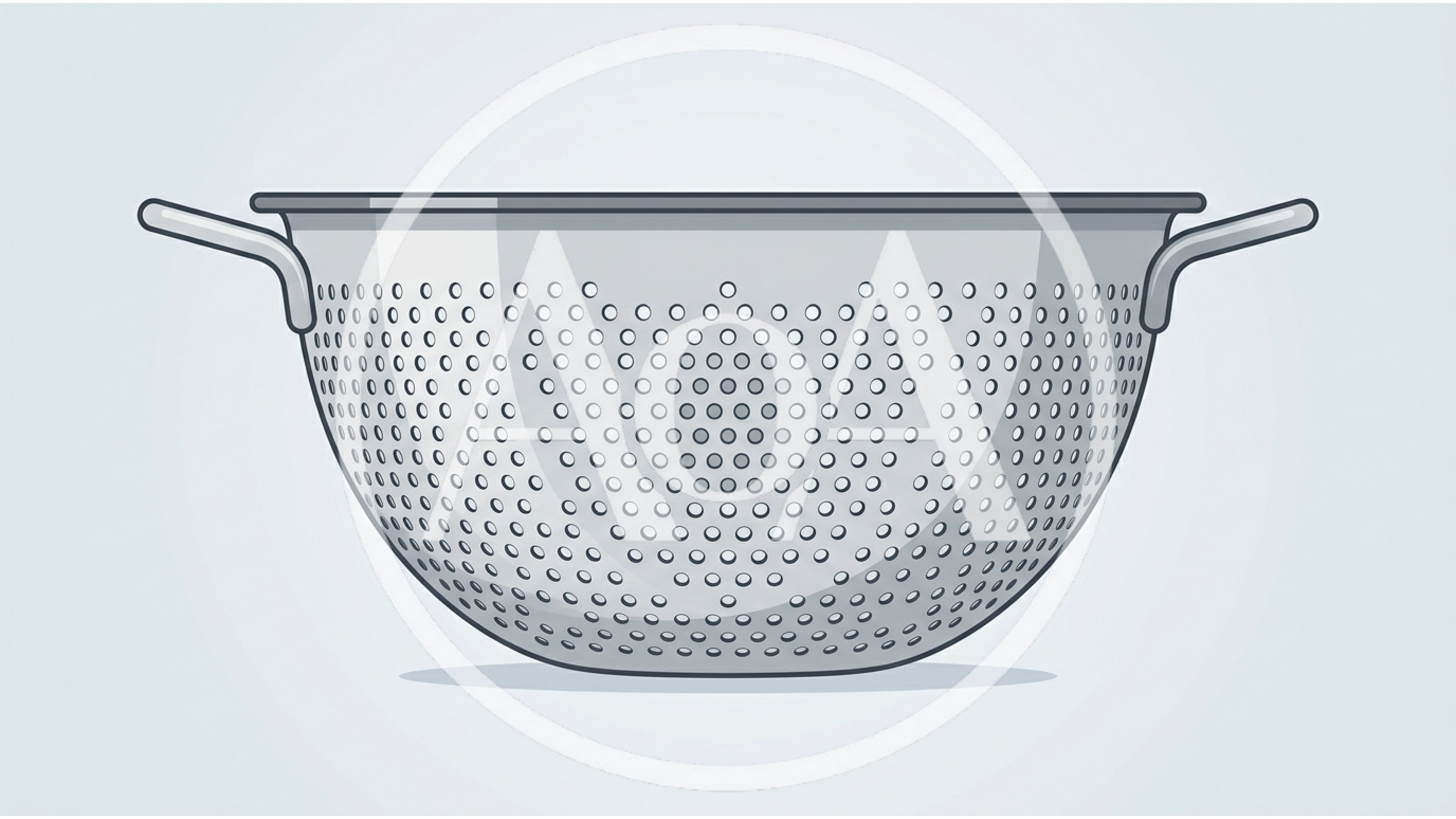 Stainless Steel Kitchen Colander Illustration
