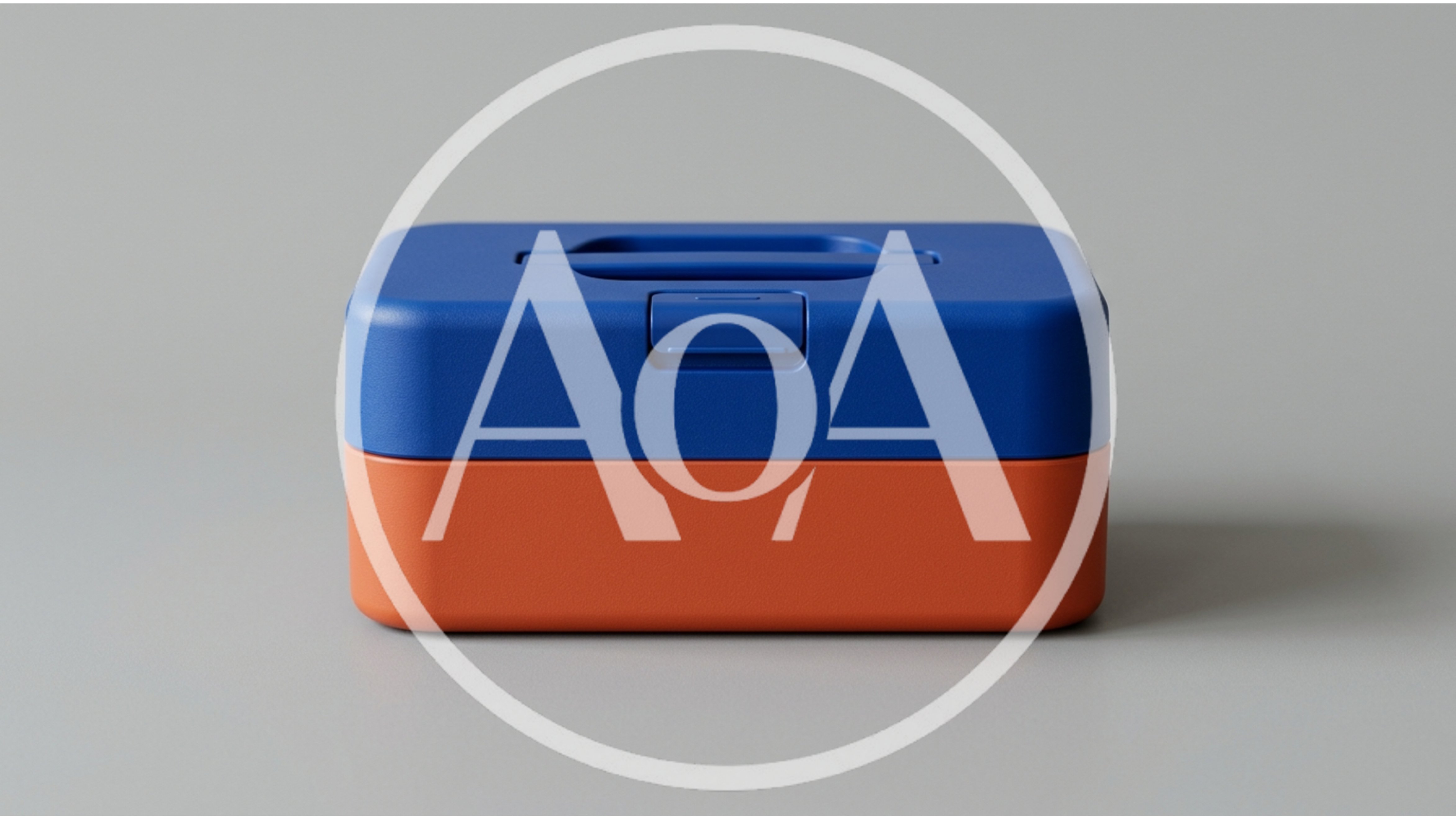 Modern Blue and Orange Plastic Storage Box