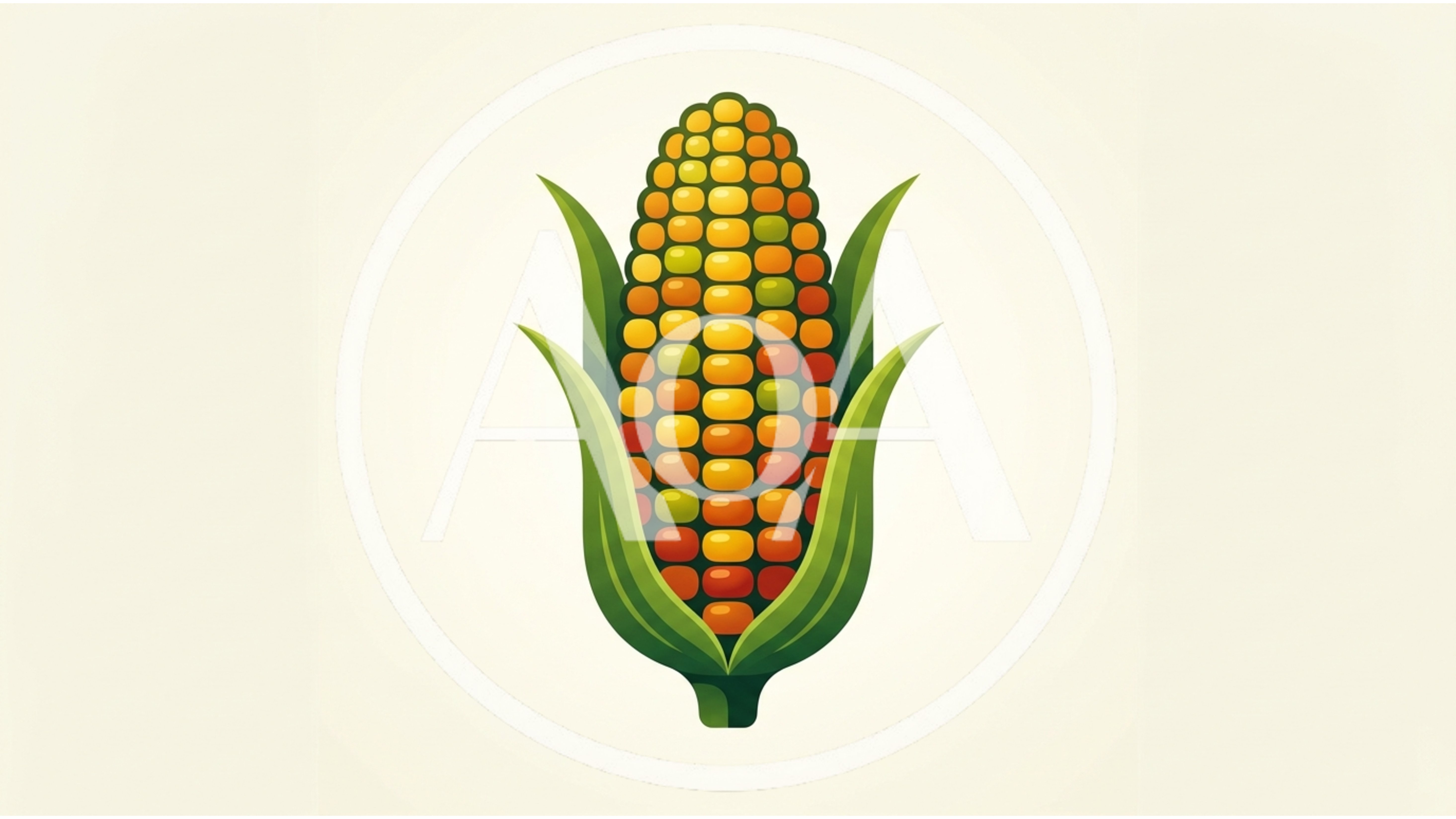Stylized Illustration Of A Colorful Corn Cob