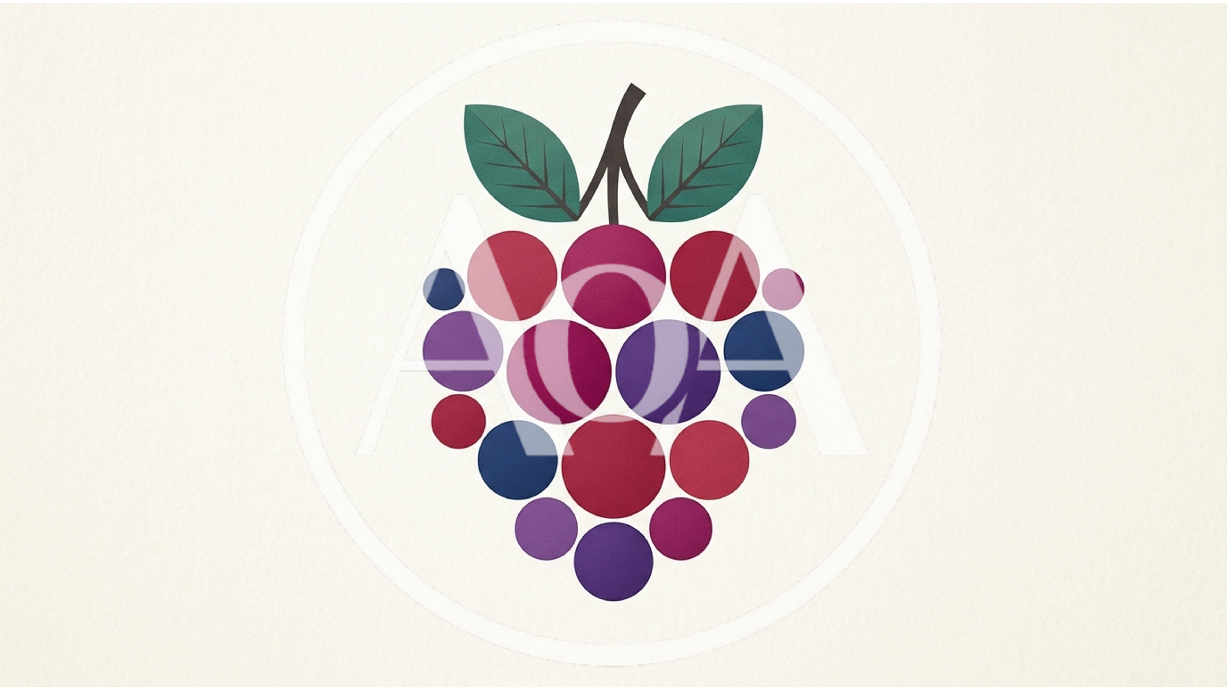 Minimalist Raspberry Illustration With Geometric Circles