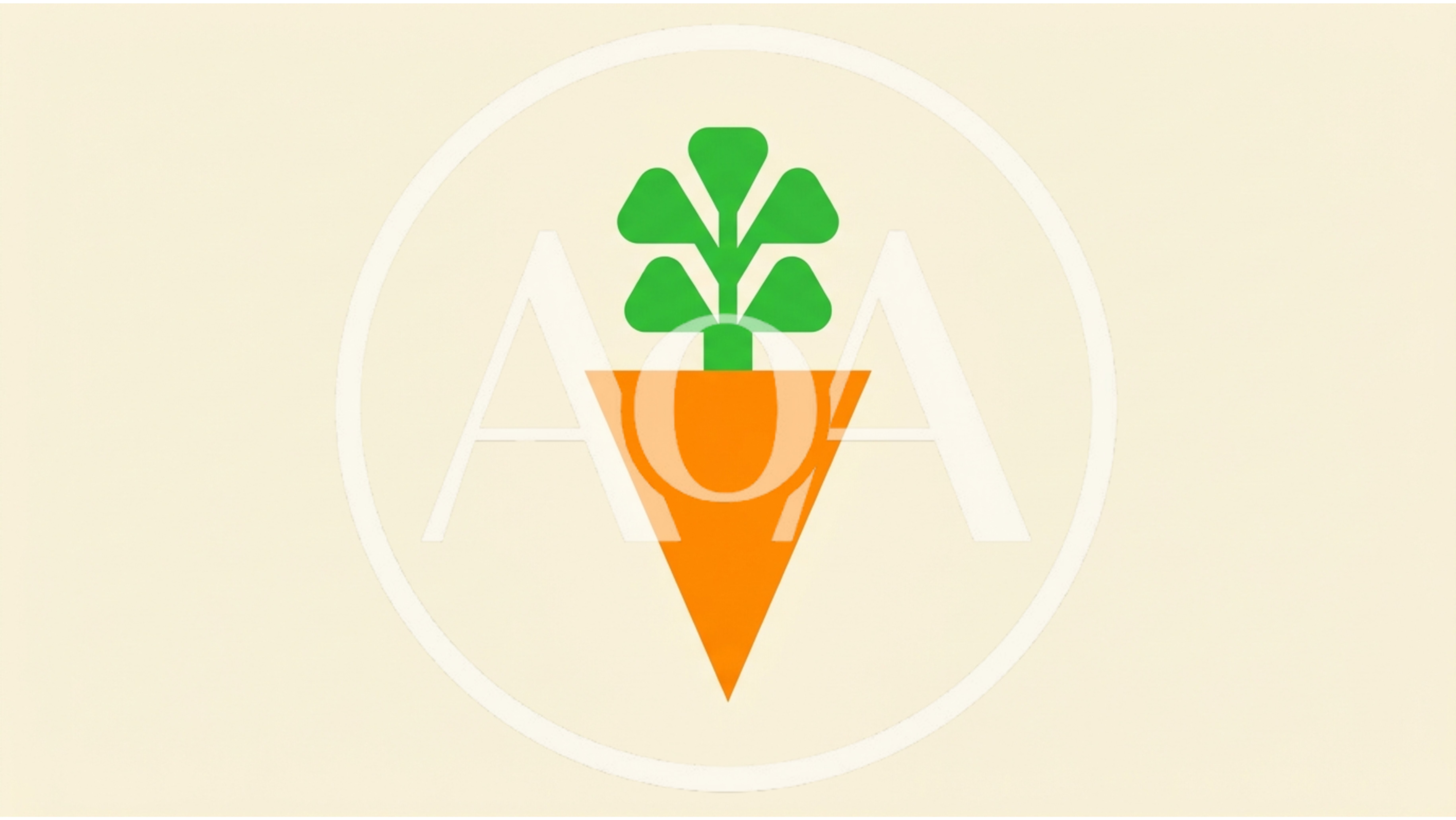 Minimalist Carrot Illustration On Cream Background