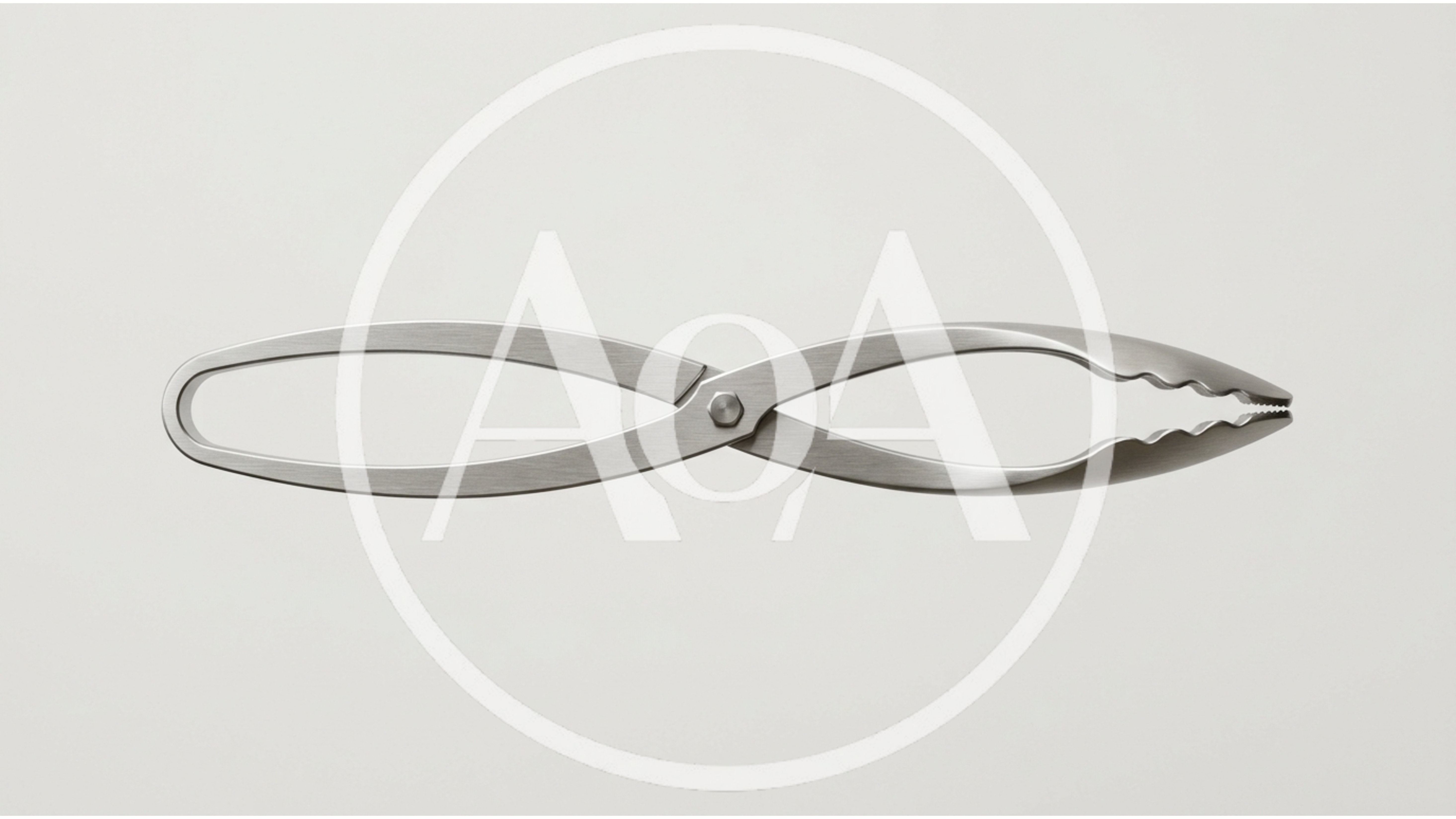 Stainless Steel Kitchen Tongs On White Background