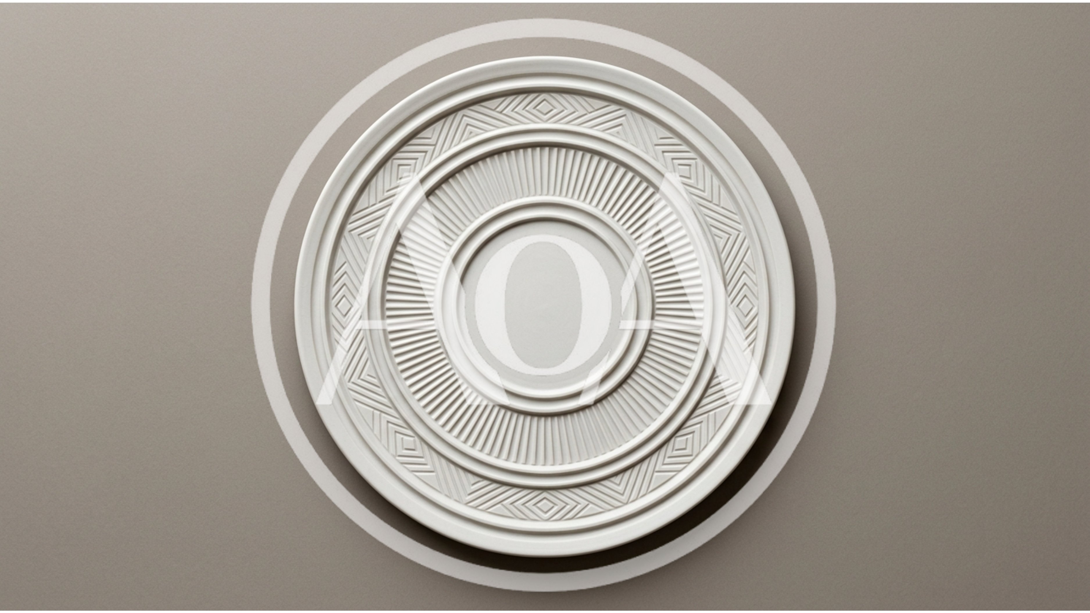 Decorative White Plaster Ceiling Medallion