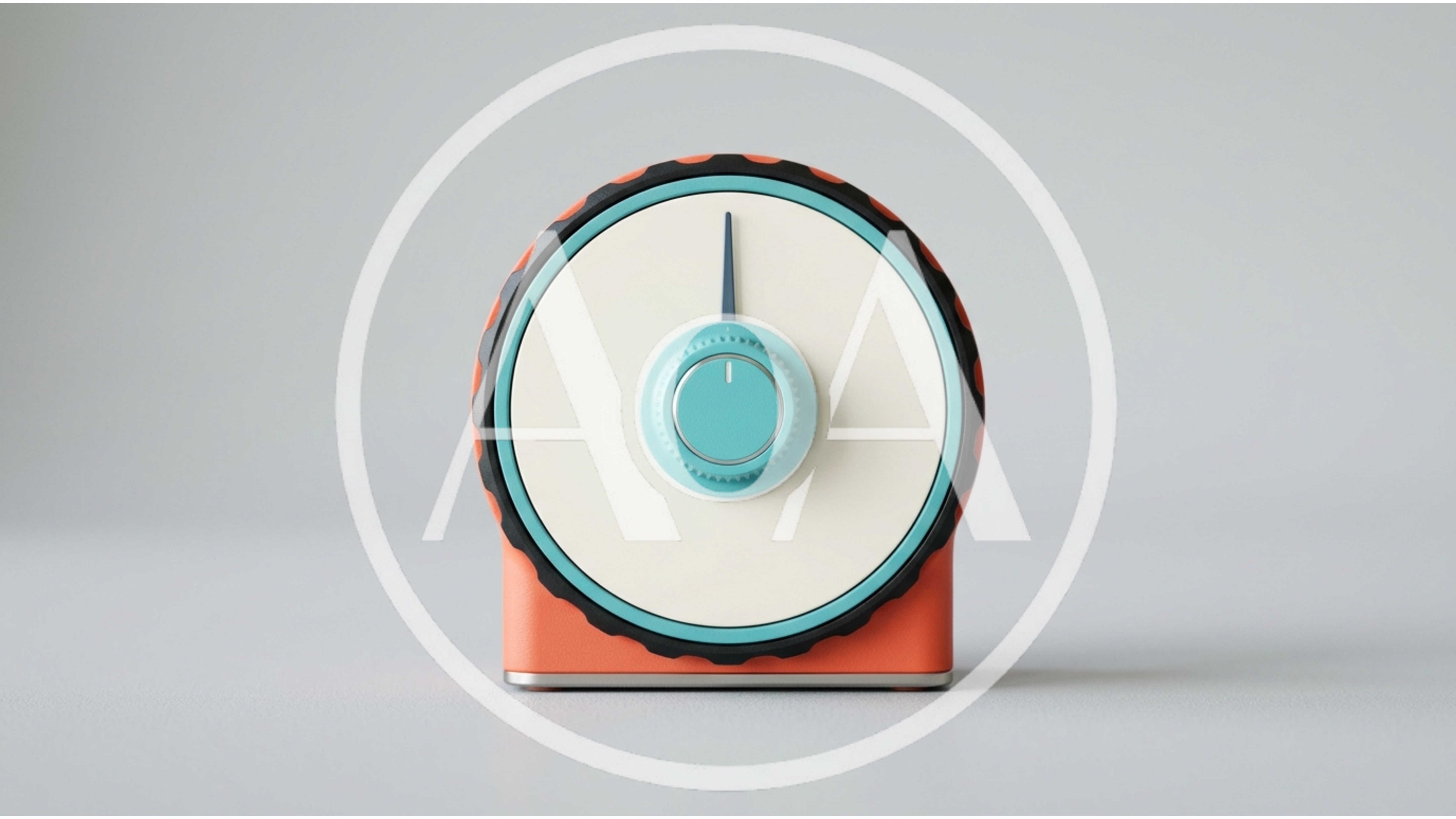 Modern Minimalist Kitchen Timer On Plain Background