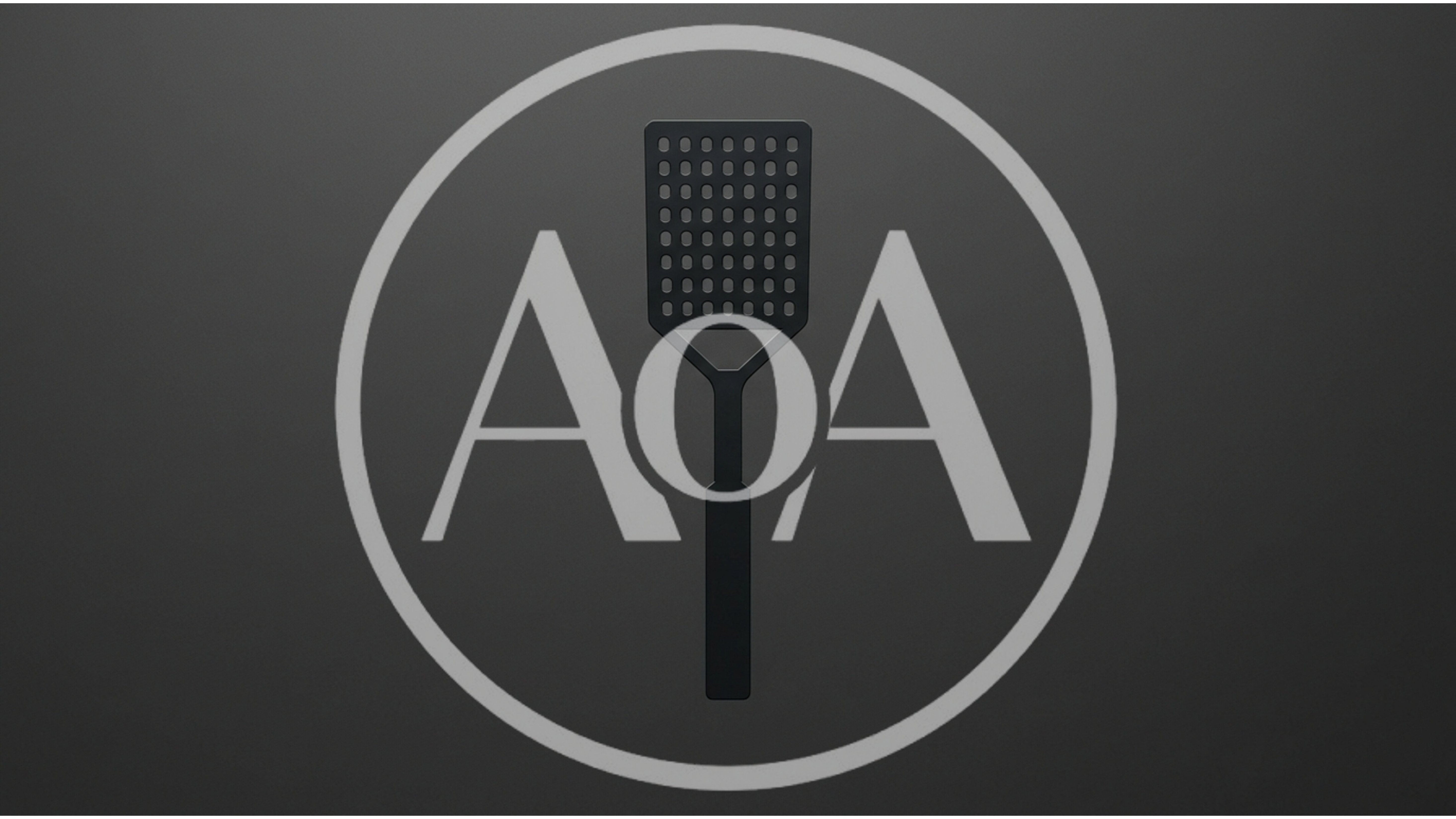 Black Slotted Spatula Isolated On Dark Background