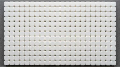 Top Down View Of White Sugar Cubes Grid