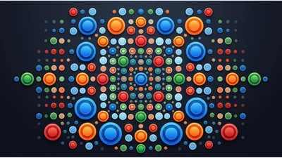Abstract Geometric Pattern Of Colorful Concentric Circles