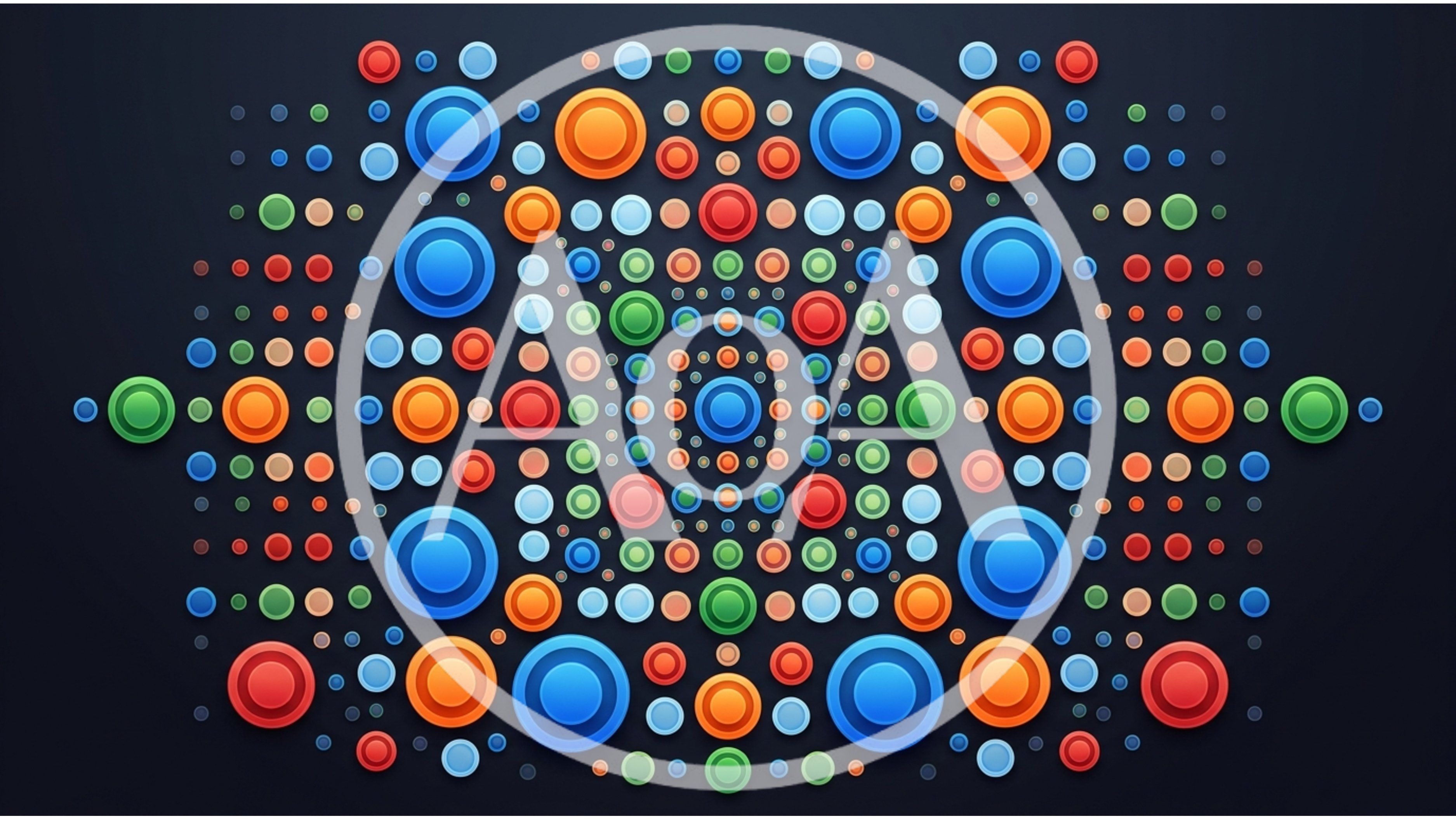 Abstract Geometric Pattern Of Colorful Concentric Circles