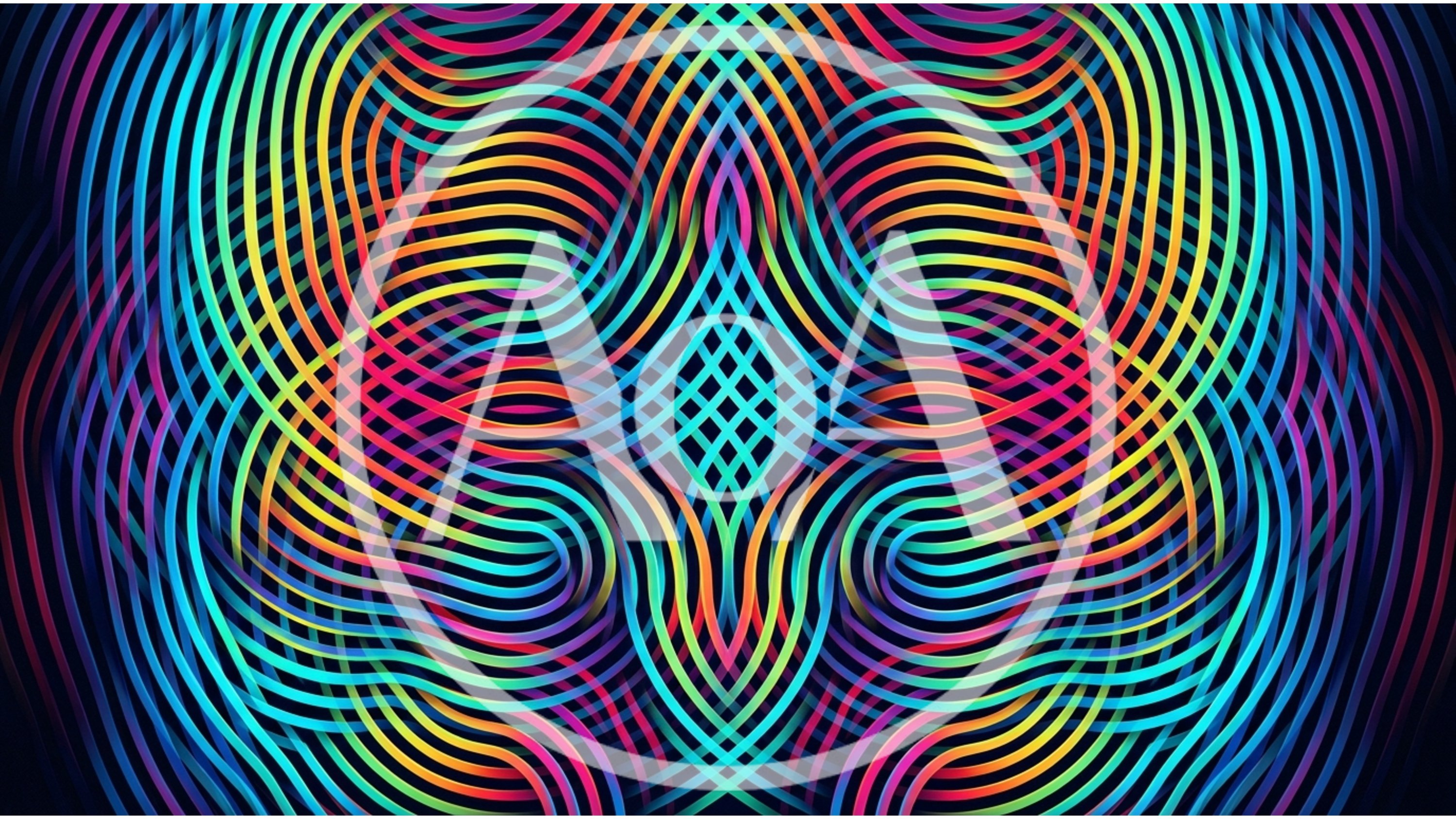 Abstract Colorful Wavy Lines Geometric Pattern Background