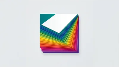 Abstract Stack Of Colorful Paper Sheets
